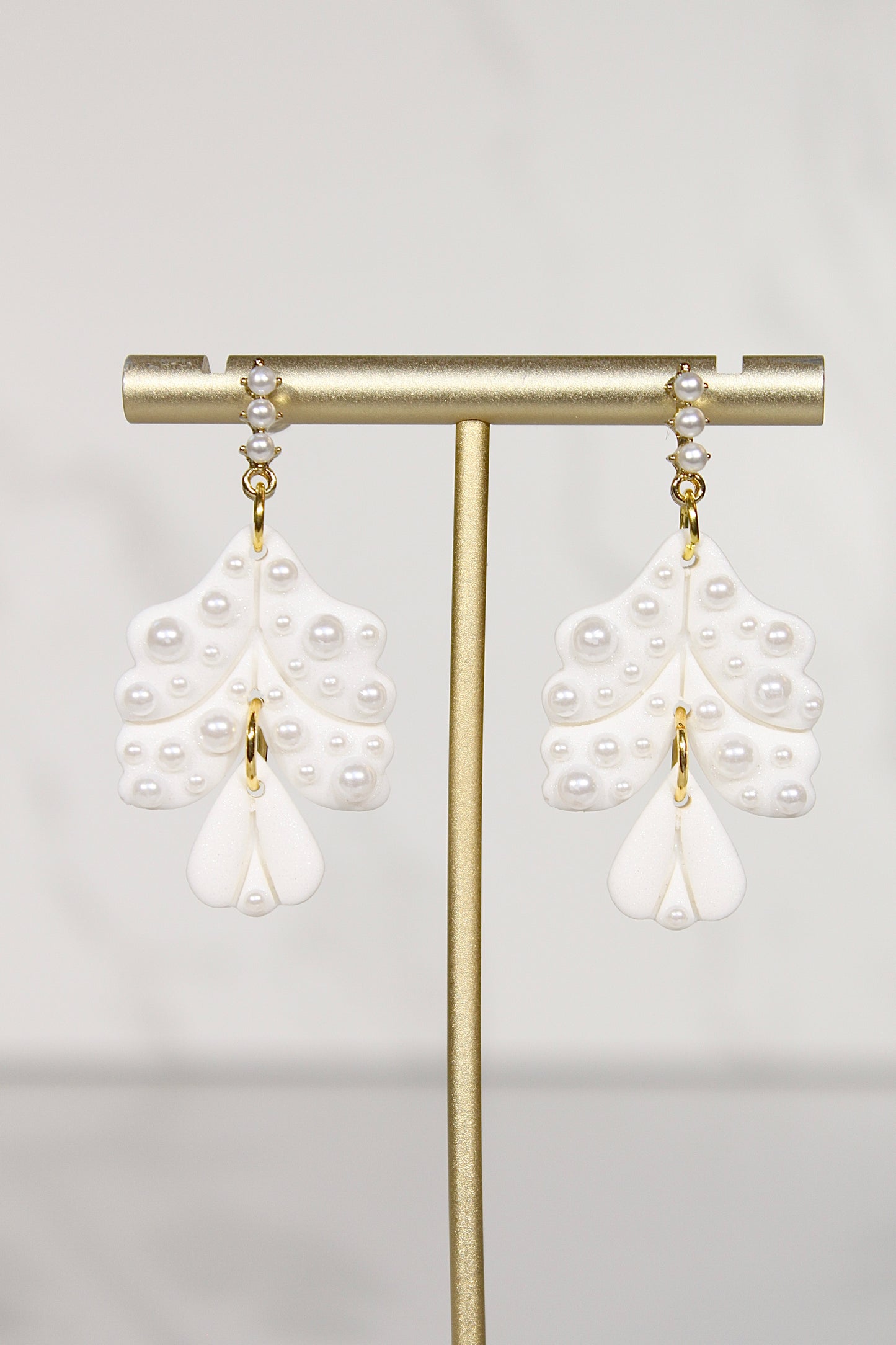 VEIL Pearl Petal Statement Earrings