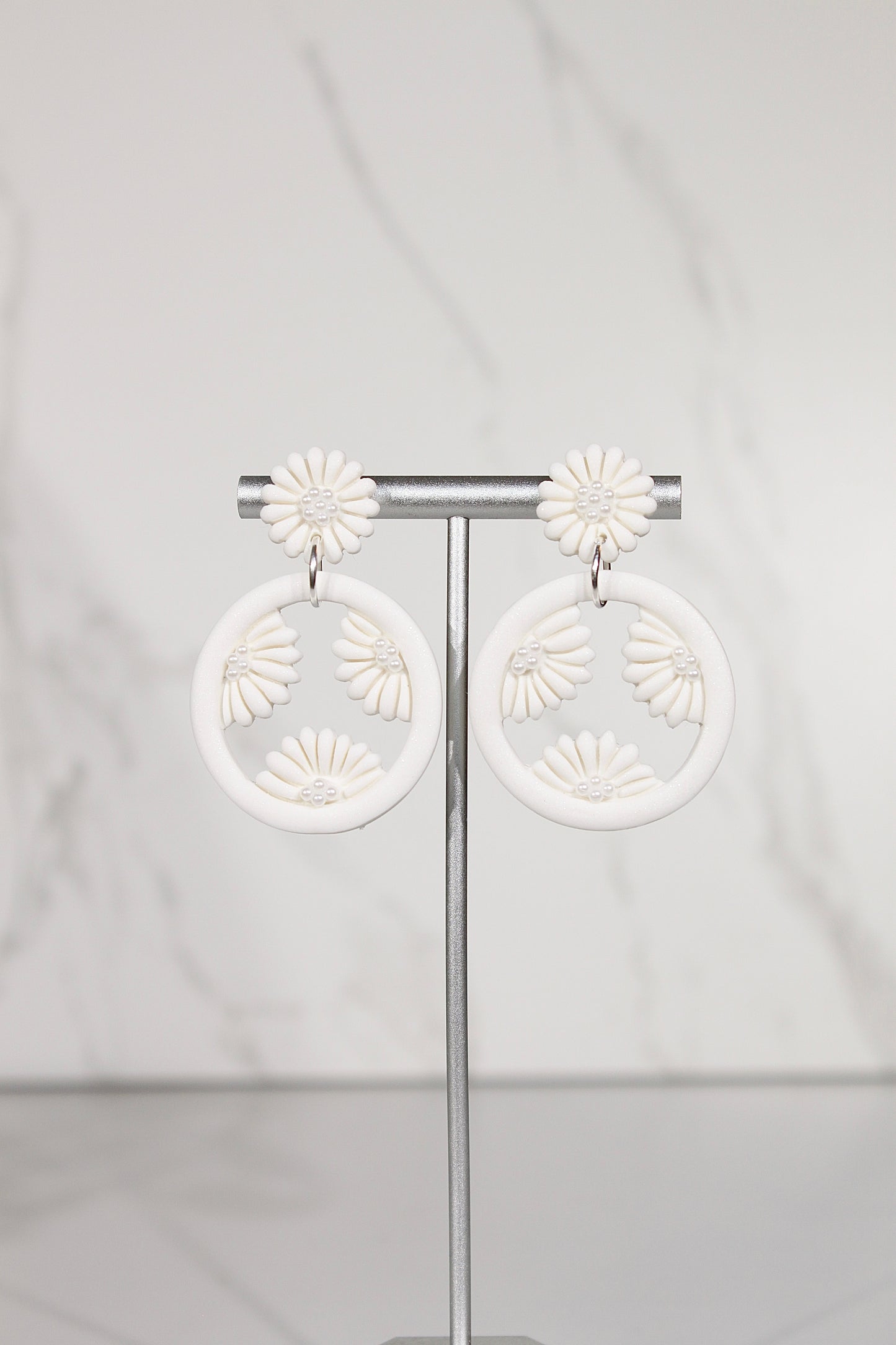 VEIL Daisy Halo Drop Earrings