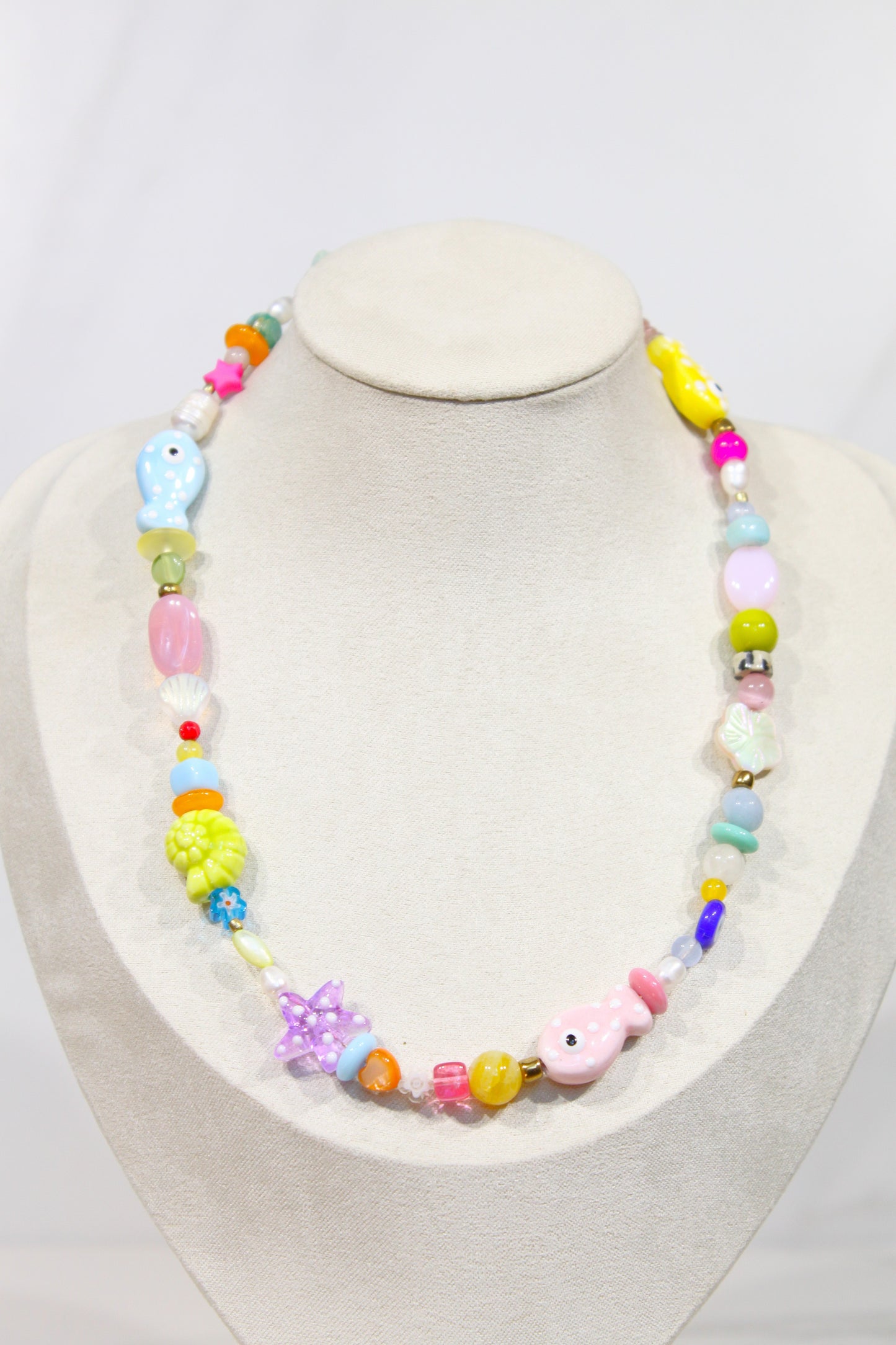 Whimsy Beaded Charm Necklace
