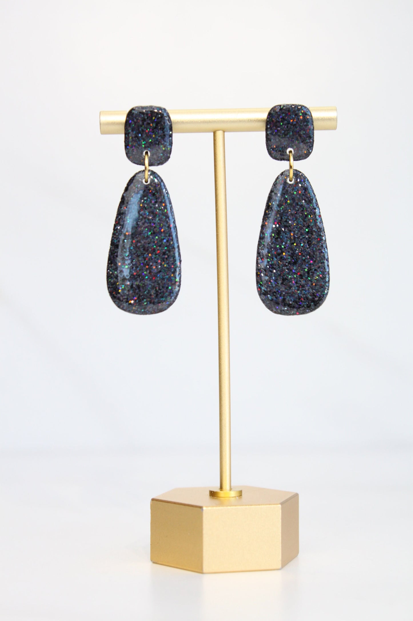 Clay Dangle Earrings - Geometric Modern Design, Handmade Lightweight Hypoallergenic Polymer Jewelry, Statement Accessory Multiple Colors