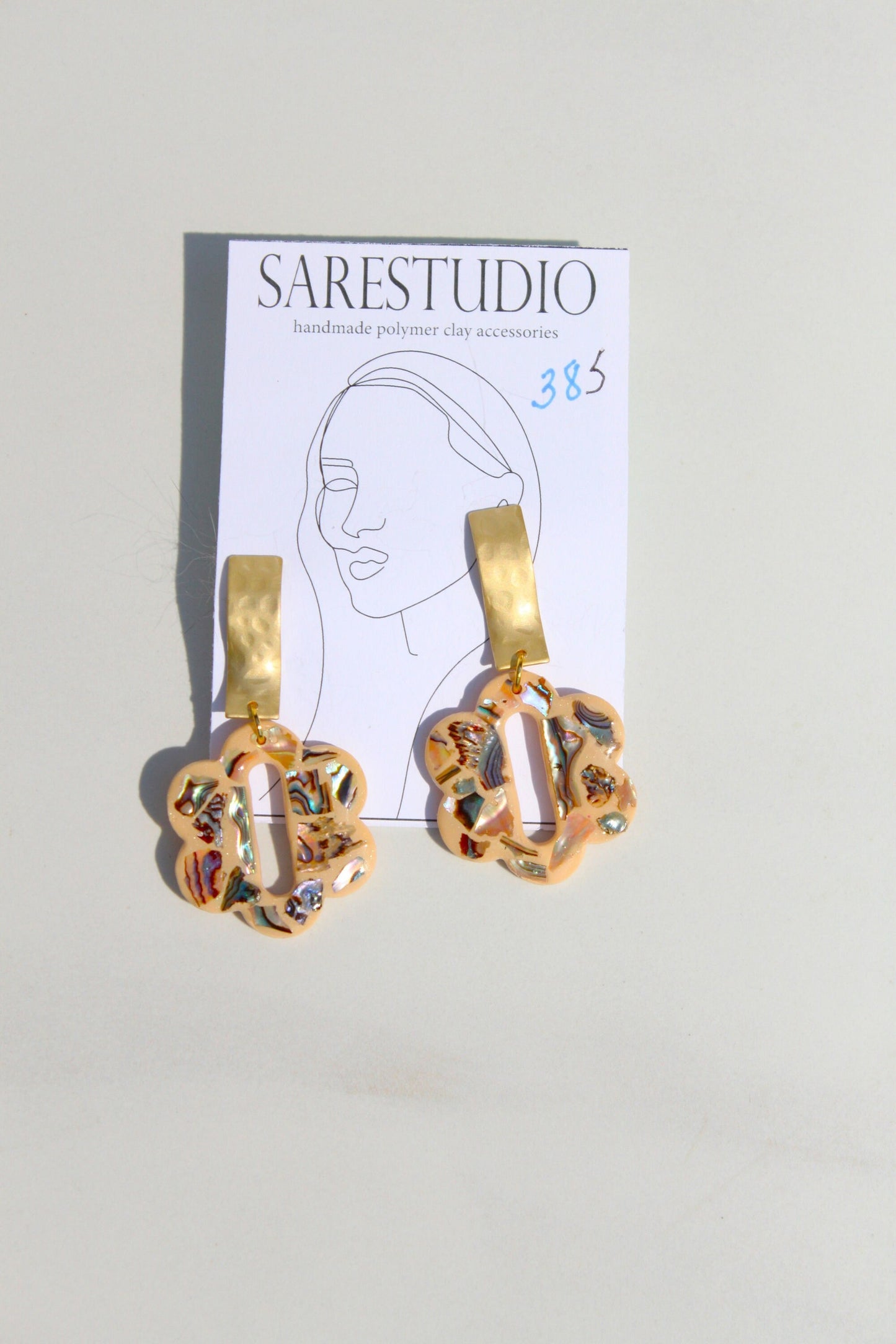 Clay Dangle Earrings - Geometric Modern Design, Handmade Lightweight Hypoallergenic Polymer Jewelry, Statement Accessory Multiple Colors