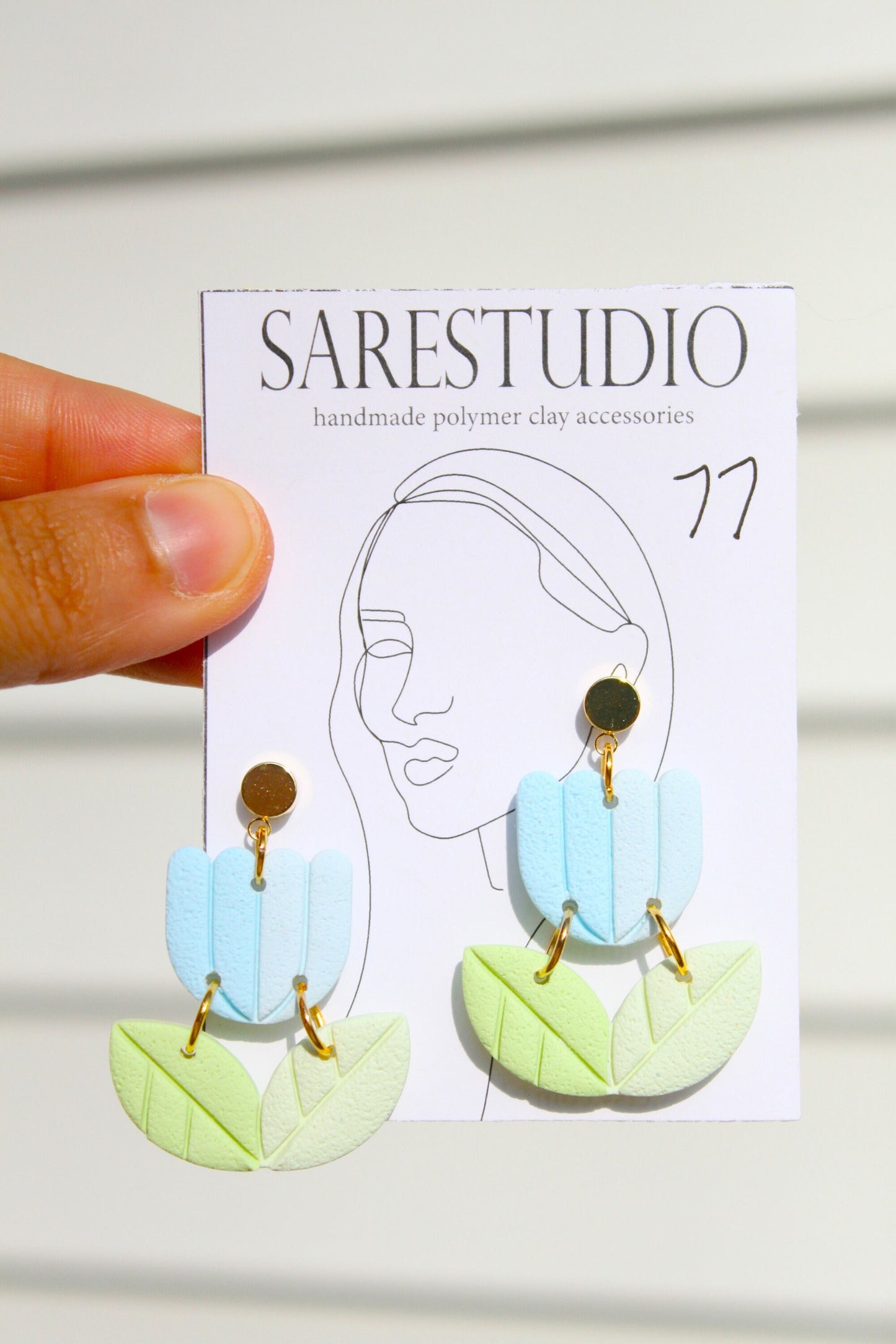 Flower Clay Earrings