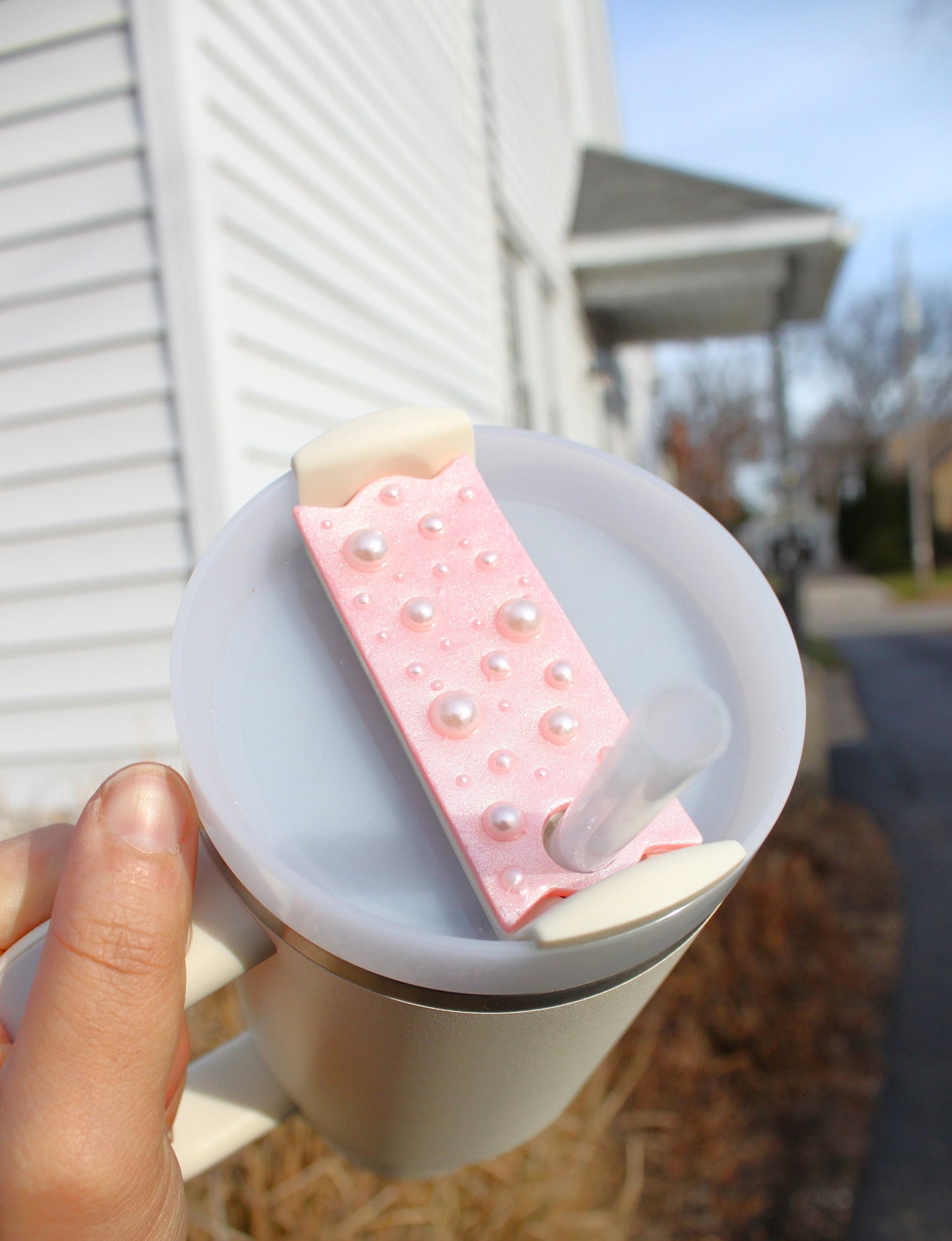 40oz/30oz Pink Pearl Clay Stanley Topper