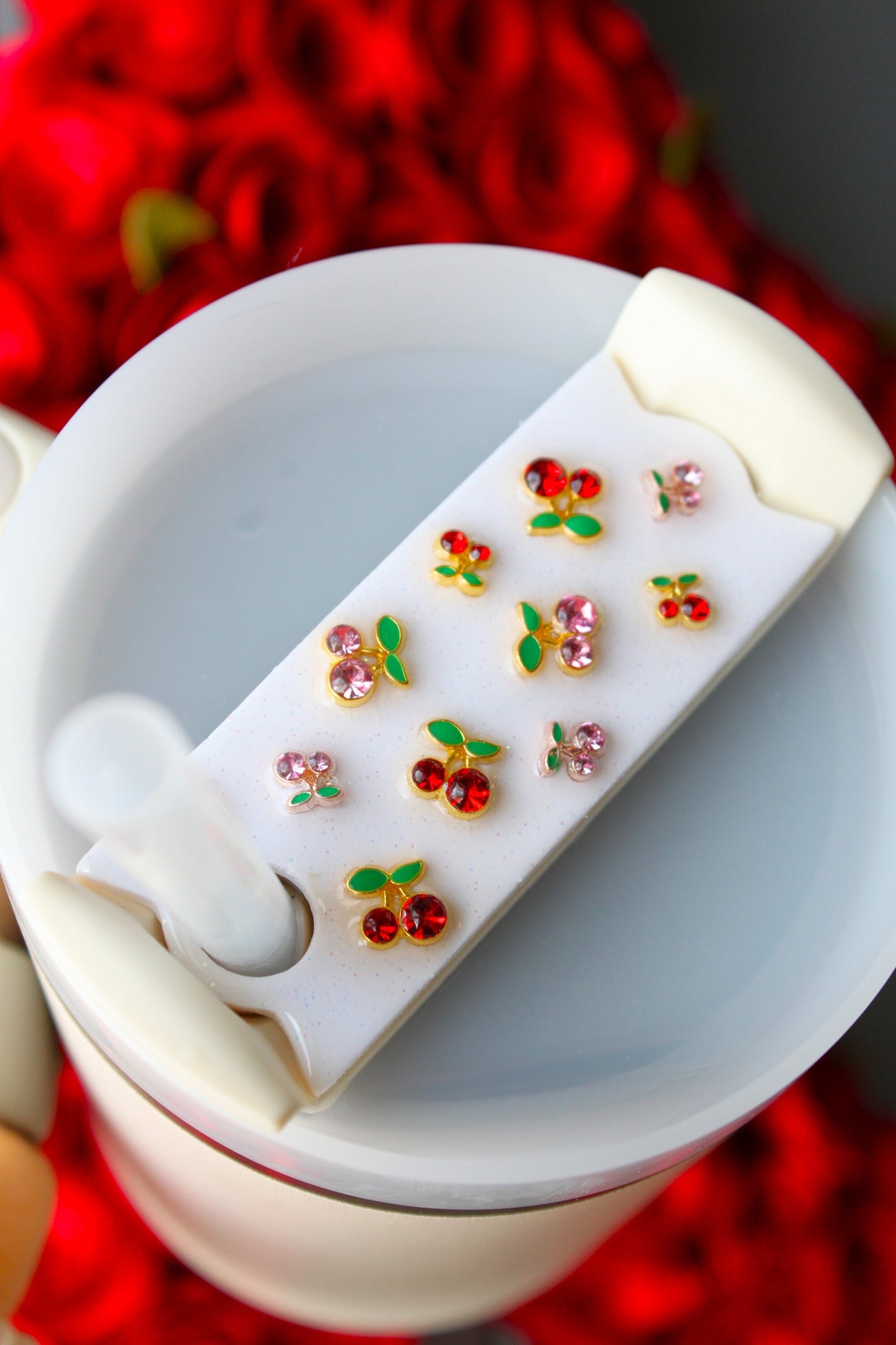 Cherry 30/40 oz Stanley Tumbler Lid Topper, Stanley Tumbler Topper, Cup Tag, Stanley Cup Accessories