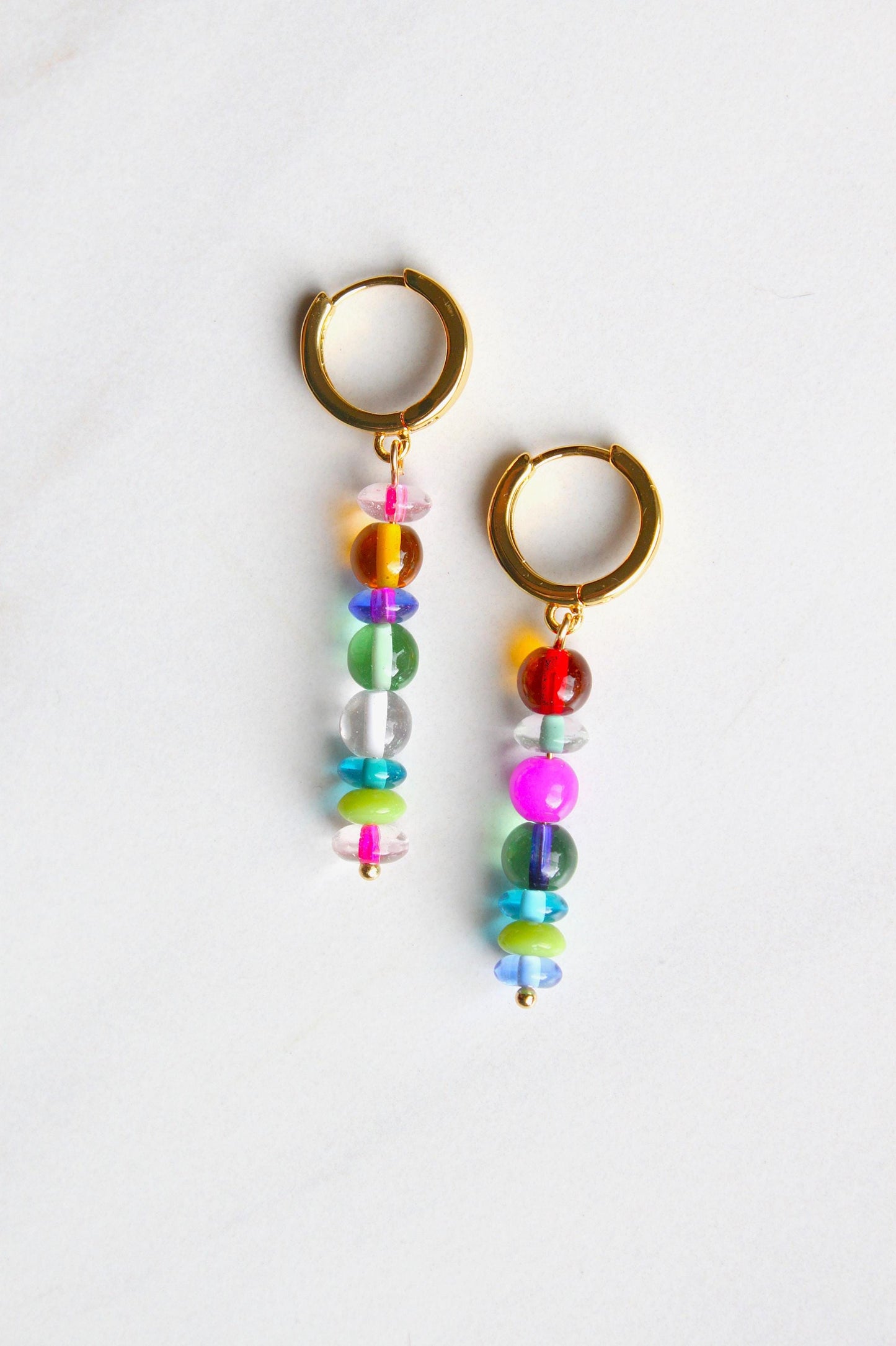 Handmade Beaded Charm Hoops, Dangle Earrings, Hoop Earring, Huggie Hoops, Statement Earring, Mothers Day, Christmas, Gift for Her, Unique