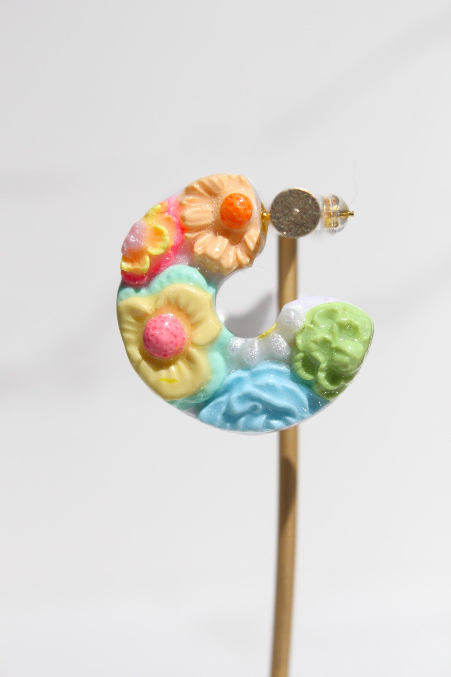 Flower Garden Hoops | Clay Hoops | Flower Hoop Earrings | Gift for Her | Gift for Friend | Gift for Mom | Gift for Daughter