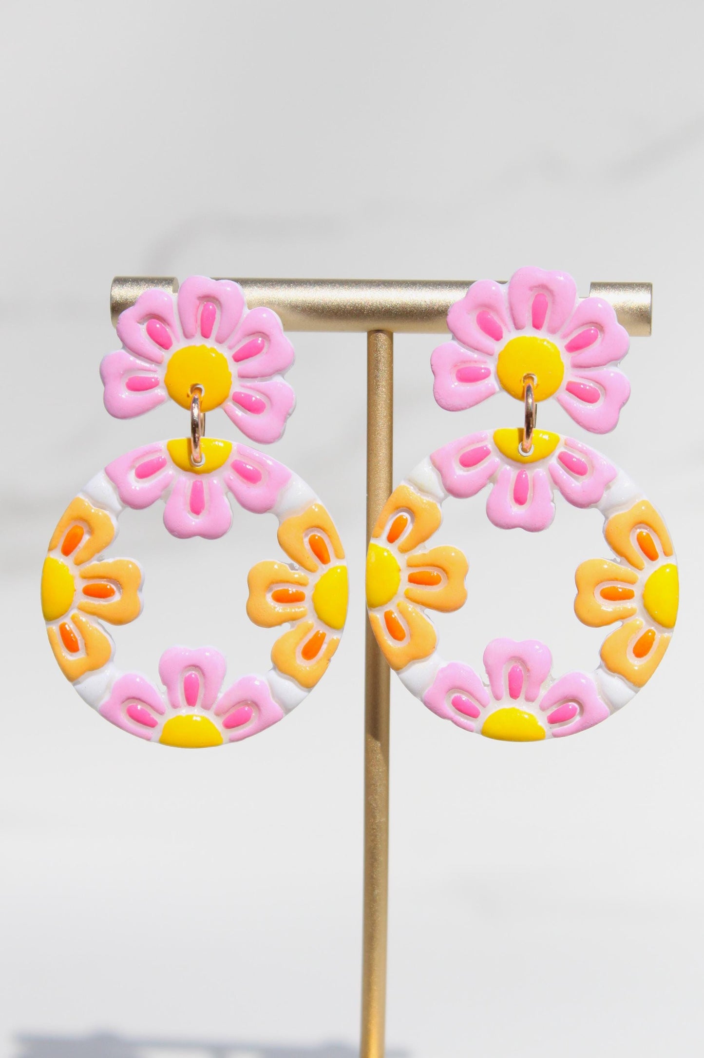 Floral Clay Earrings | Flower Clay Earrings | Flower Earrings | Clay Earrings | Summer Earrings | Spring Earrings | Colorful Earrings