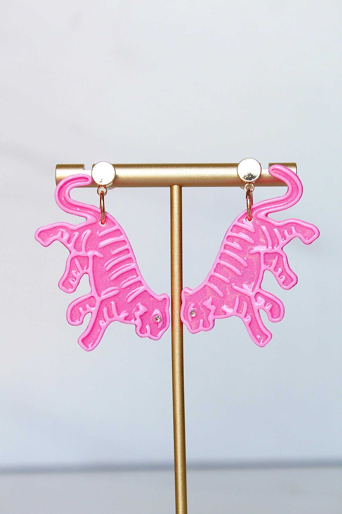 Tiger Earrings | Clay Dangles | Dang Earrings | Gift For Friend | Handmade Gift | Gifts For Her | Gift for Girlfriend | Gift for Mom