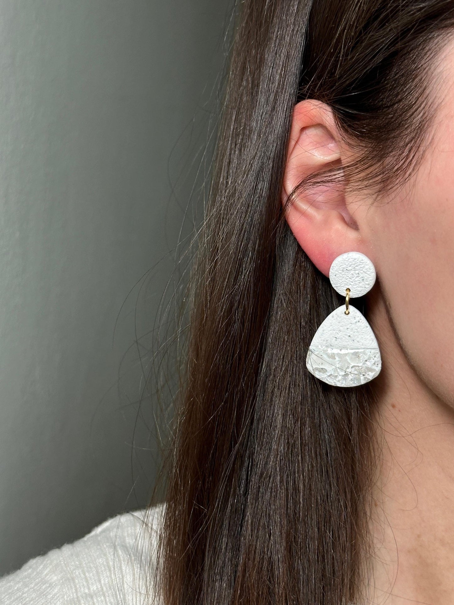 Sorbet Marble Pearl Statement Earrings | Handmade Polymer Clay Earrings