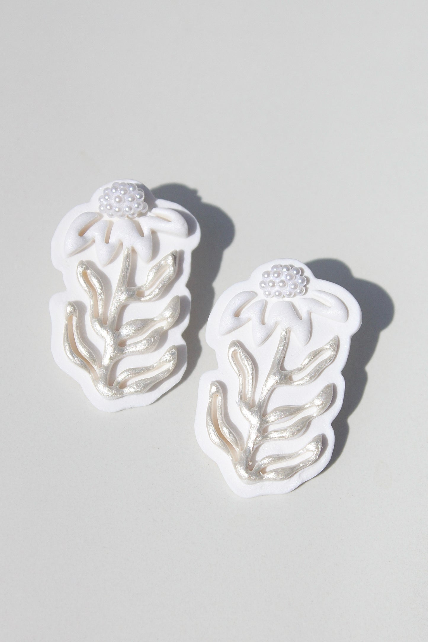 VEIL Pearl Bloom Statement Earrings