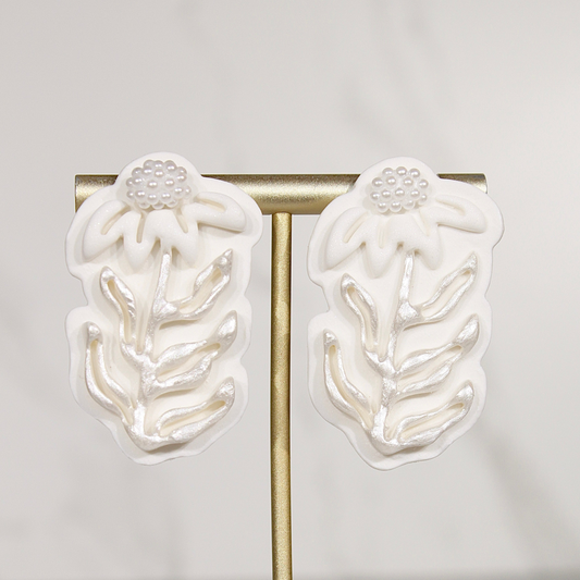 VEIL Pearl Bloom Statement Earrings
