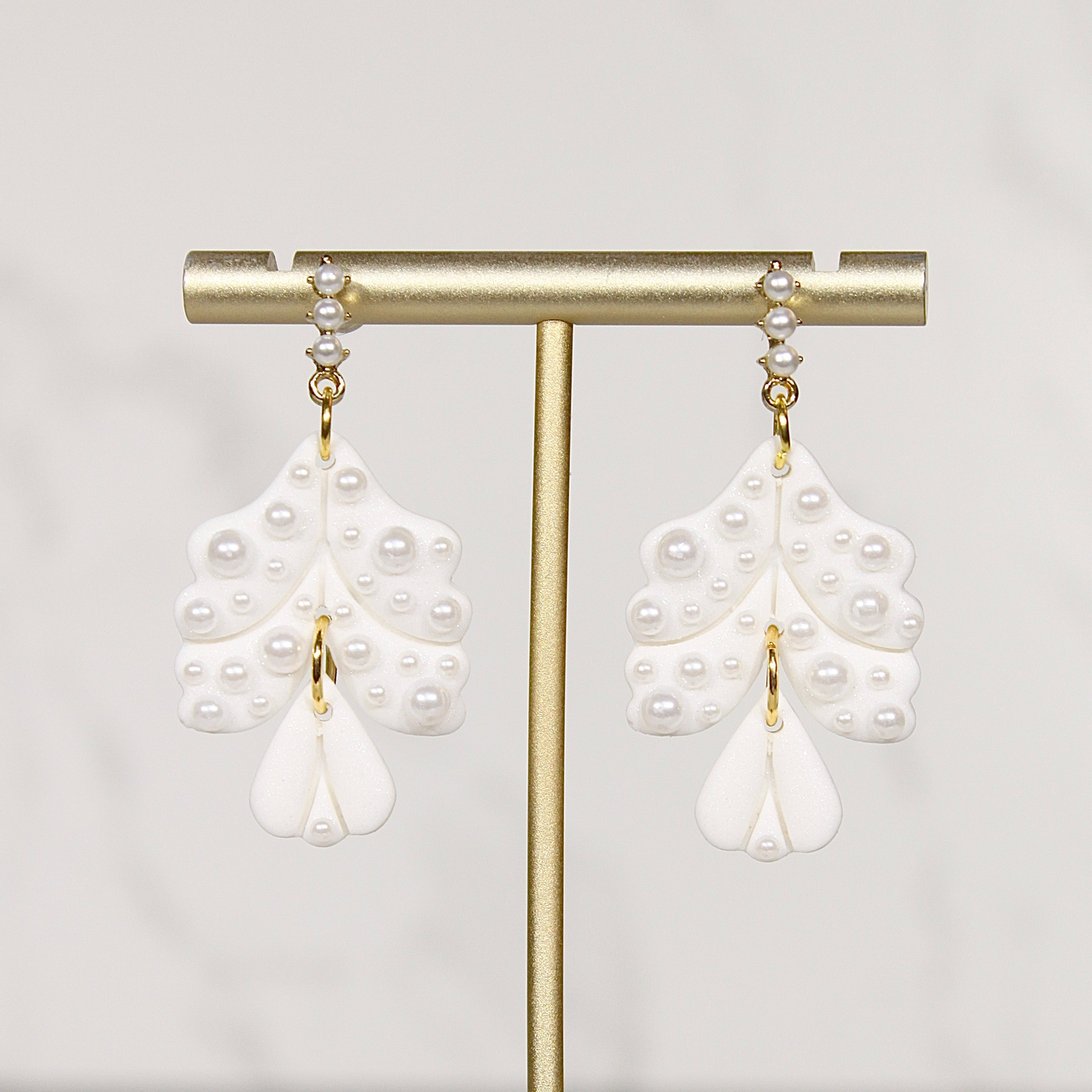 VEIL Pearl Petal Statement Earrings