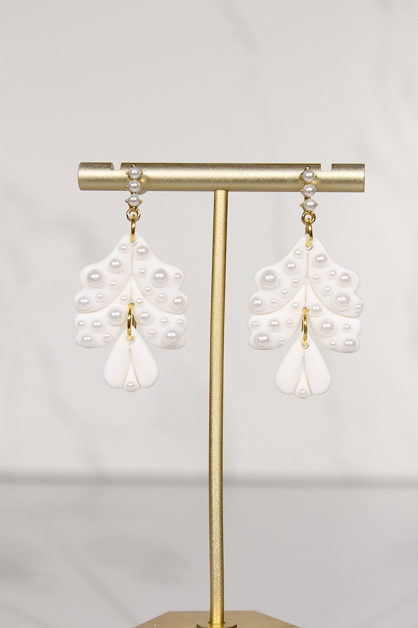 VEIL Pearl Petal Statement Earrings