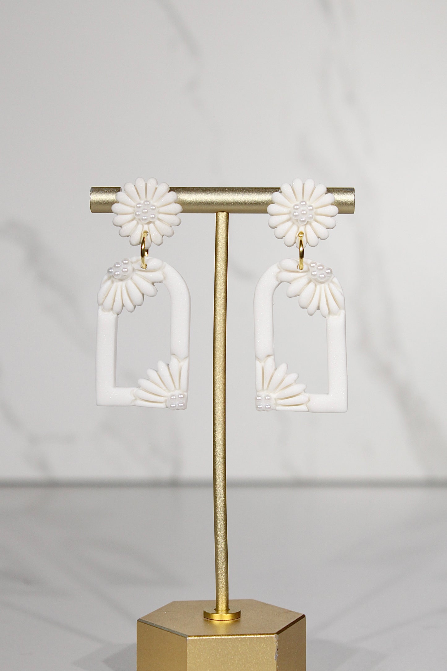 VEIL Daisy Frame Drop Earrings