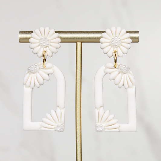 VEIL Daisy Frame Drop Earrings