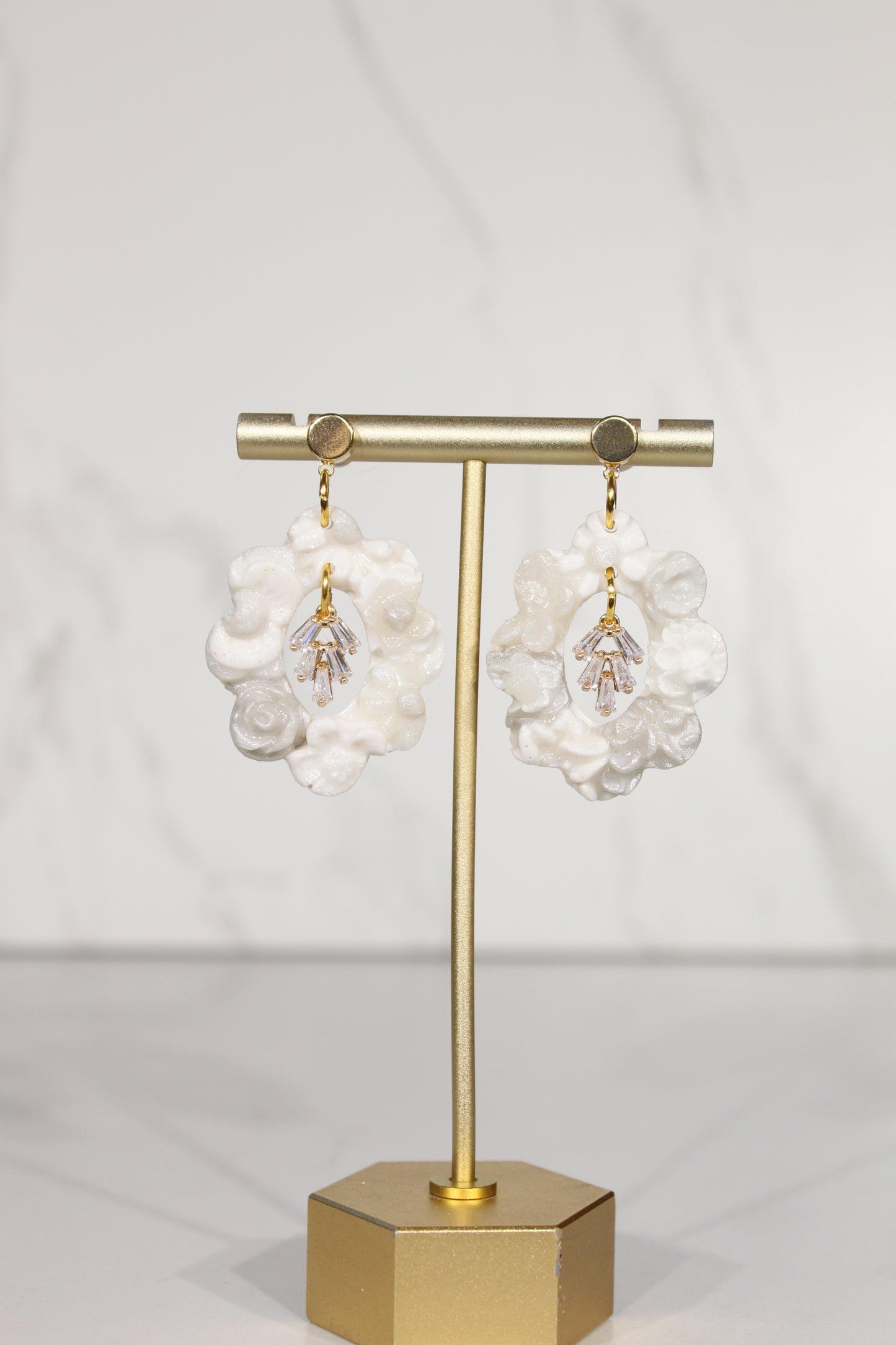 VEIL Crystal Garden Drop Earrings