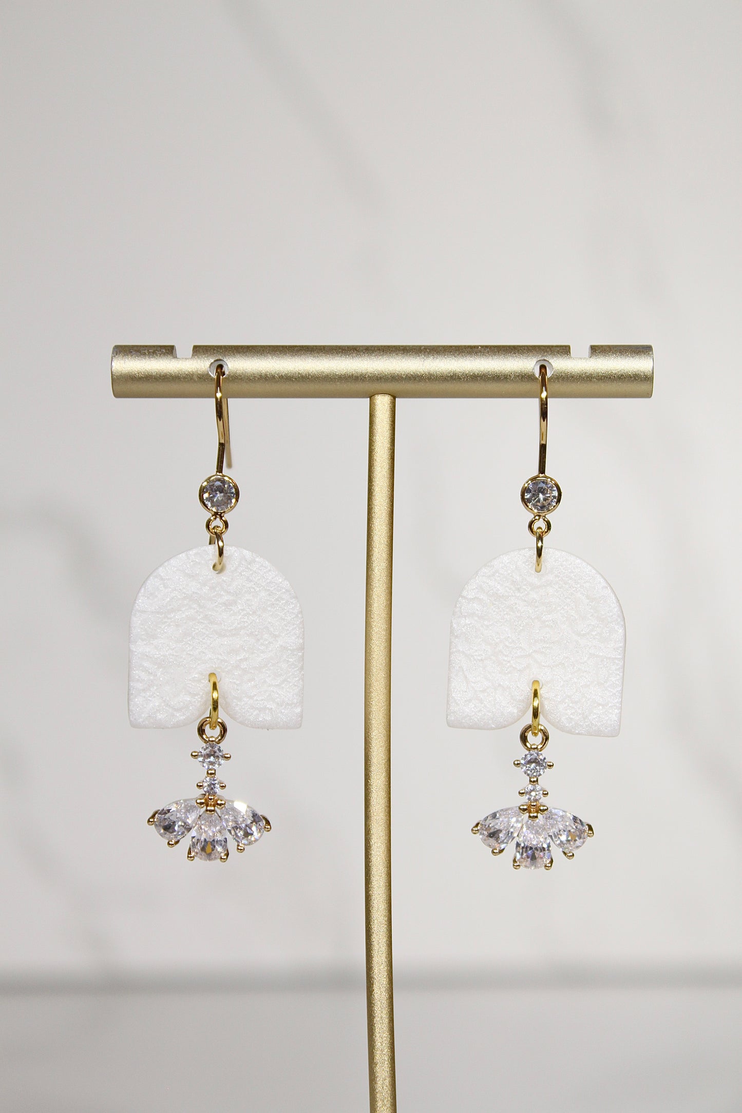 VEIL Lace Crystal Drop Earrings