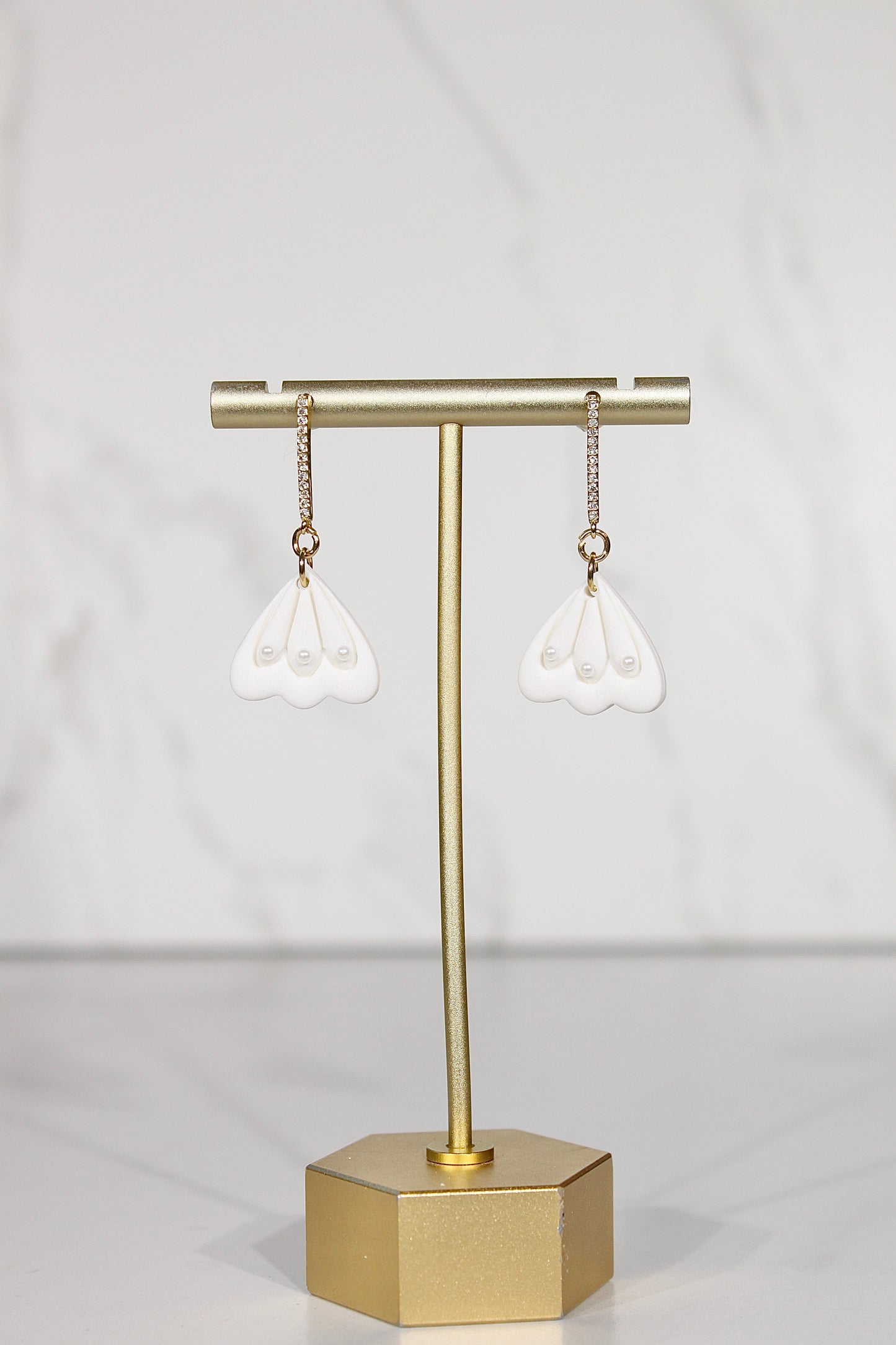 VEIL Pearl Petal Drop Earrings
