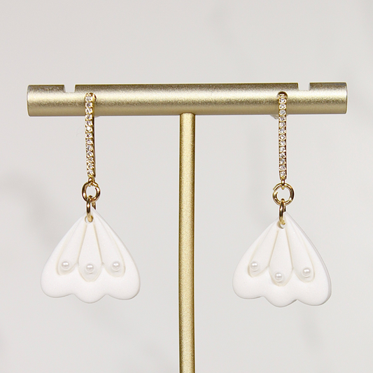 VEIL Pearl Petal Drop Earrings