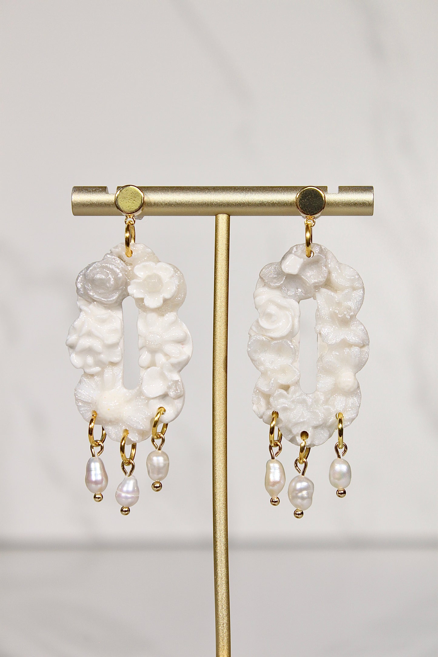 VEIL Pearl Bloom Statement Earrings