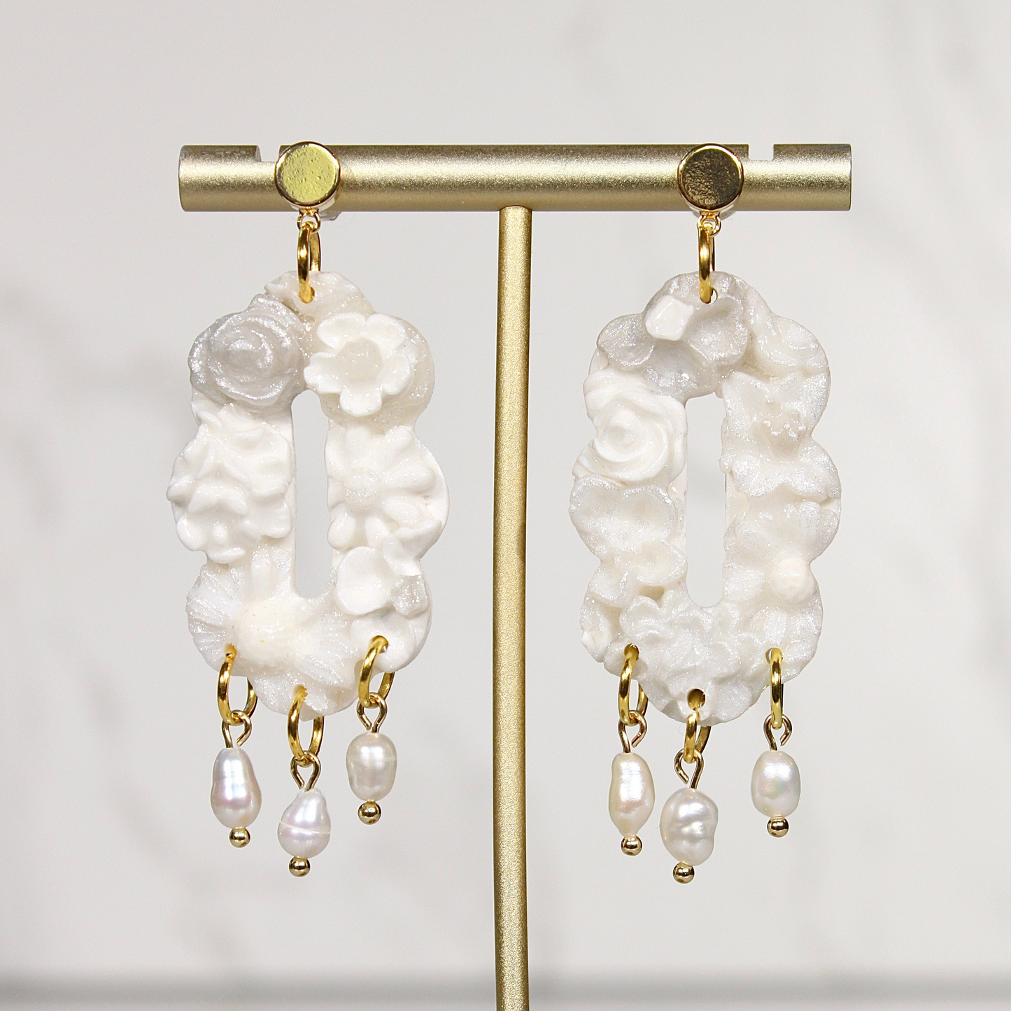 VEIL Pearl Bloom Statement Earrings