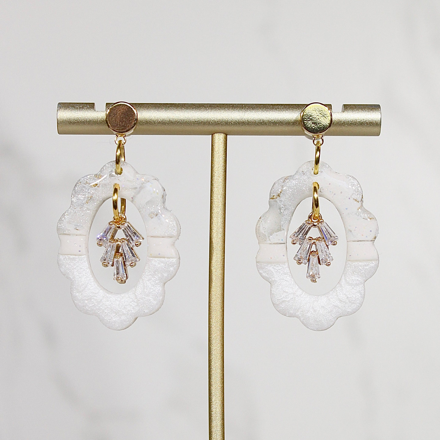 VEIL Crystal Bloom Drop Earrings