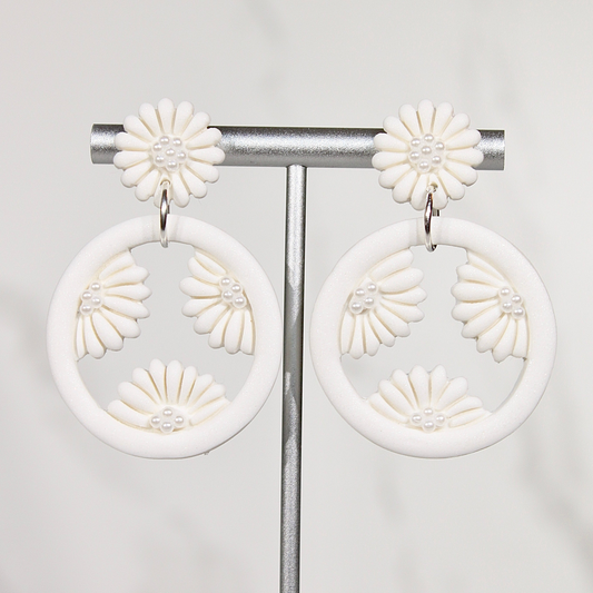VEIL Daisy Halo Drop Earrings