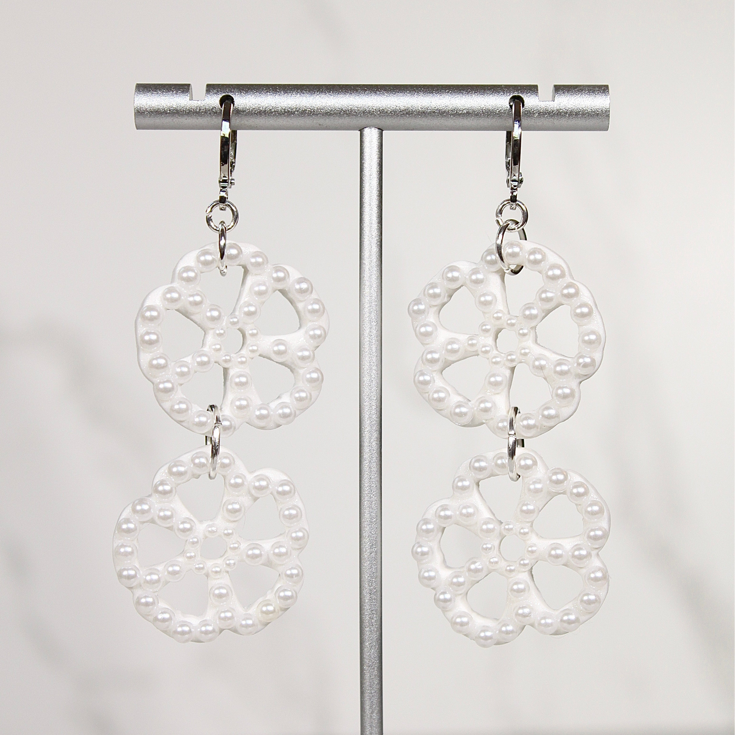 VEIL Pearl Floral Drop Earrings