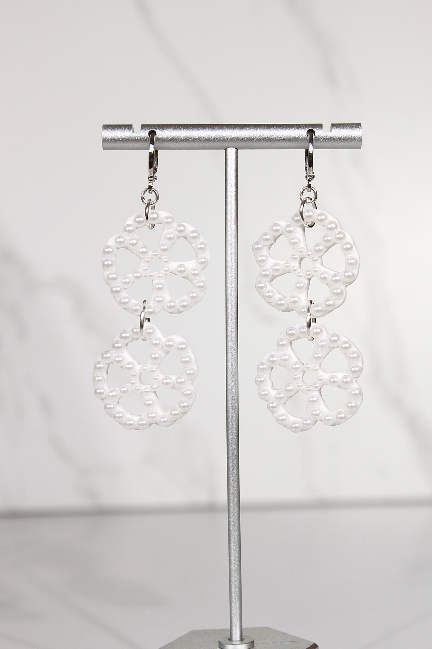 VEIL Pearl Floral Drop Earrings