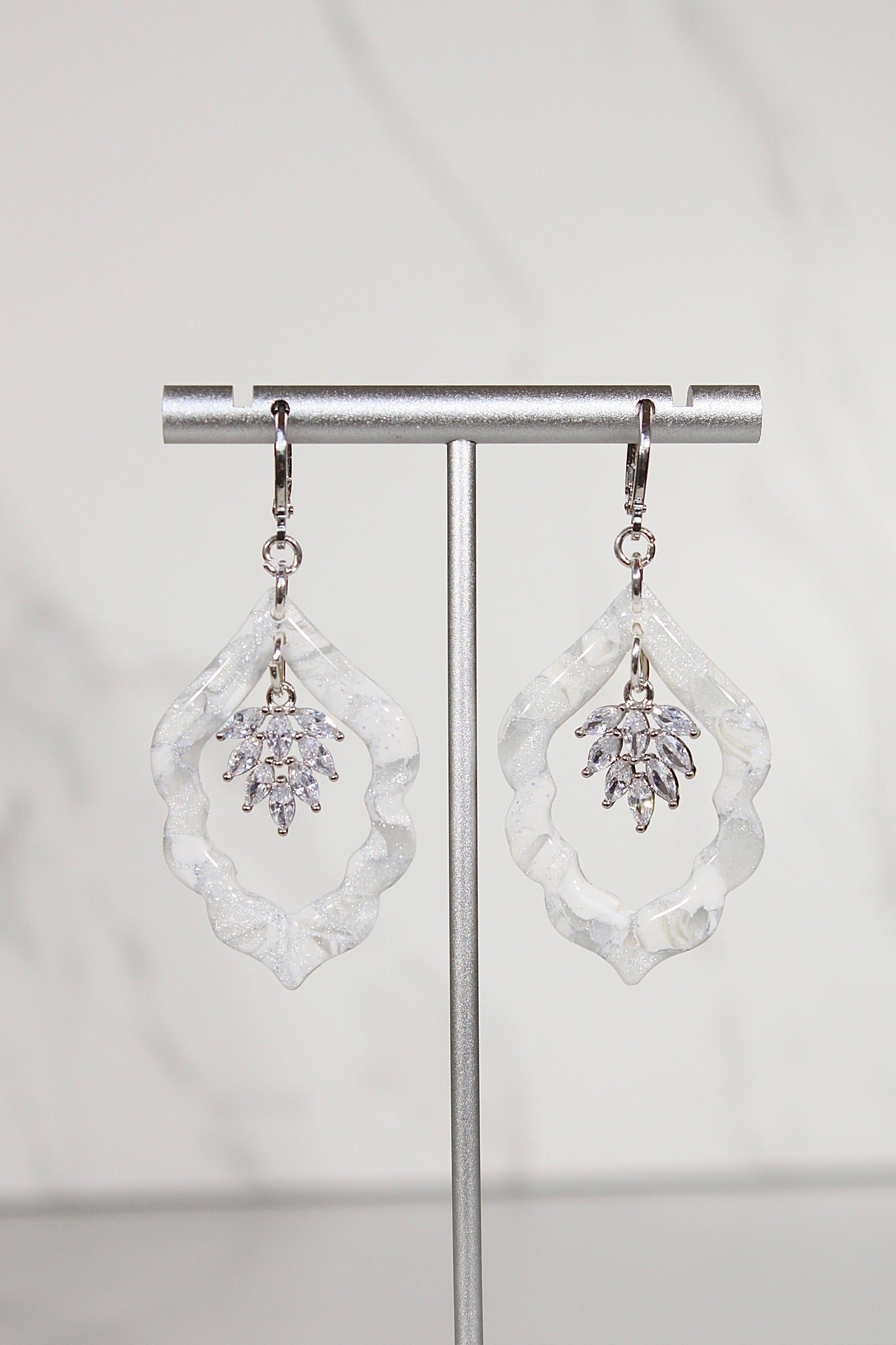 VEIL Crystal Halo Drop Earrings