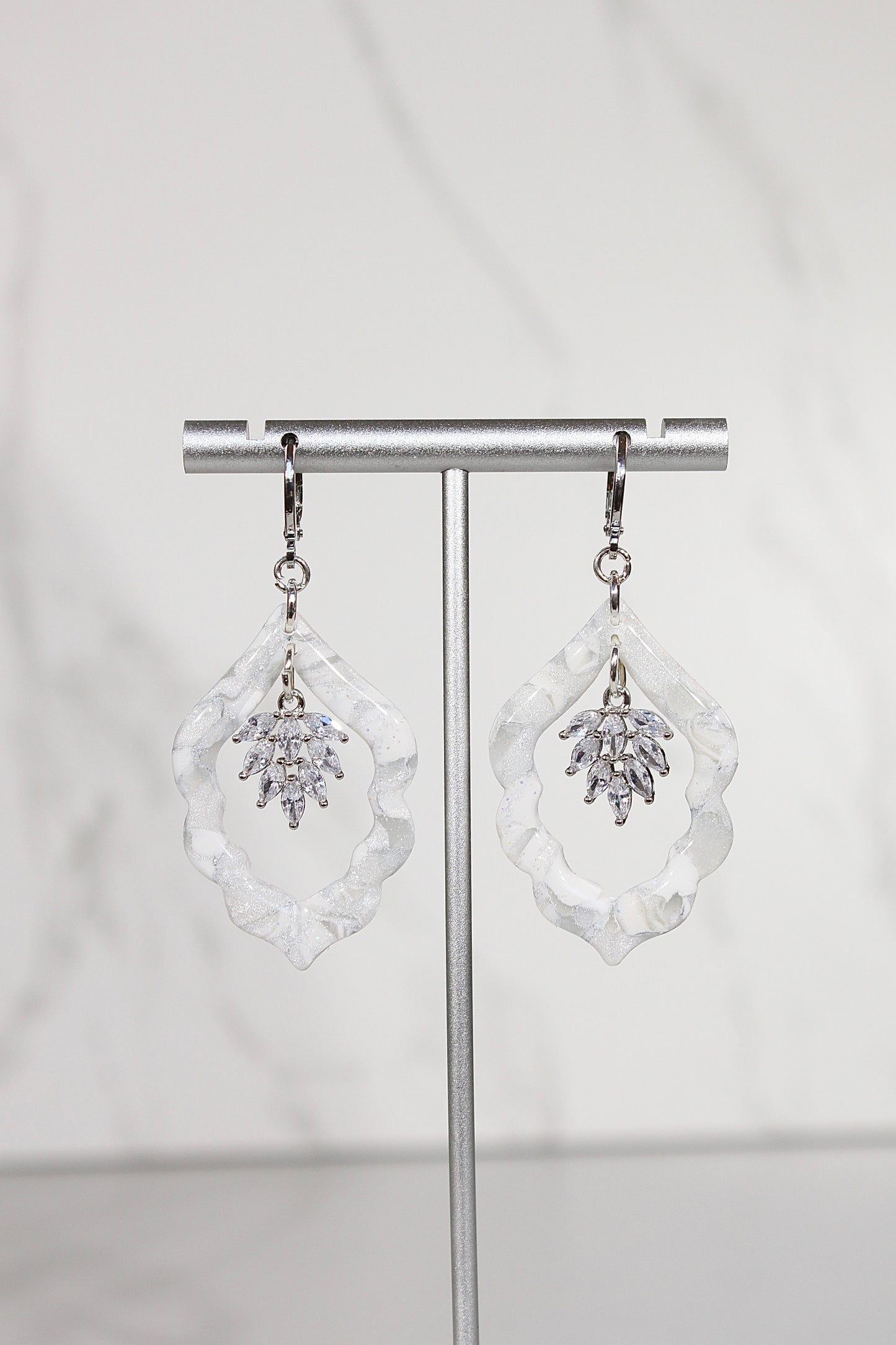 VEIL Crystal Halo Drop Earrings