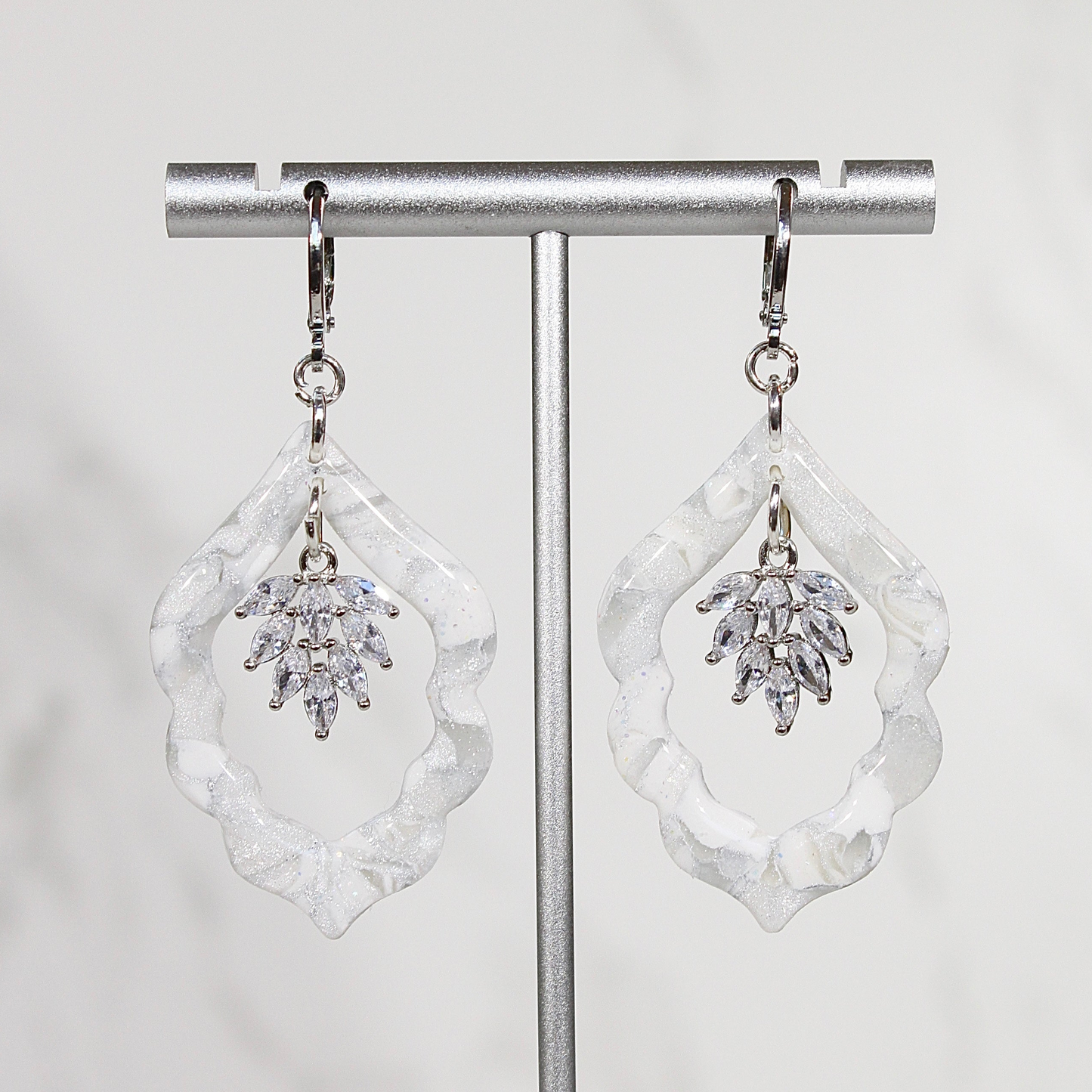 VEIL Crystal Halo Drop Earrings