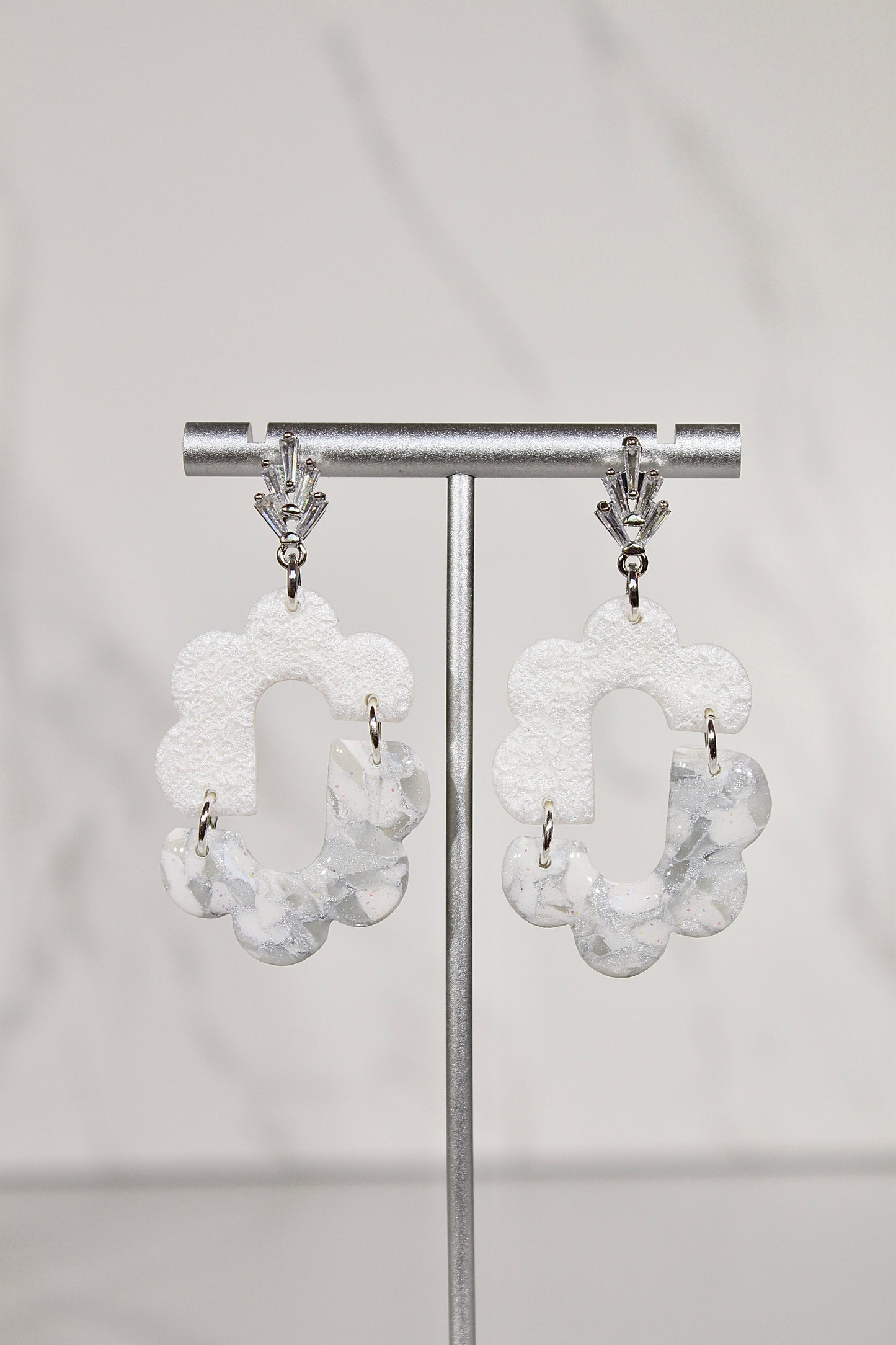 VEIL Marble Bloom Statement Earrings