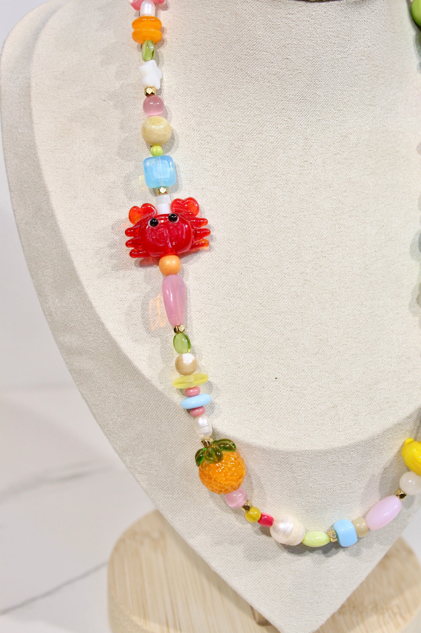 Whimsy Beaded Charm Necklace