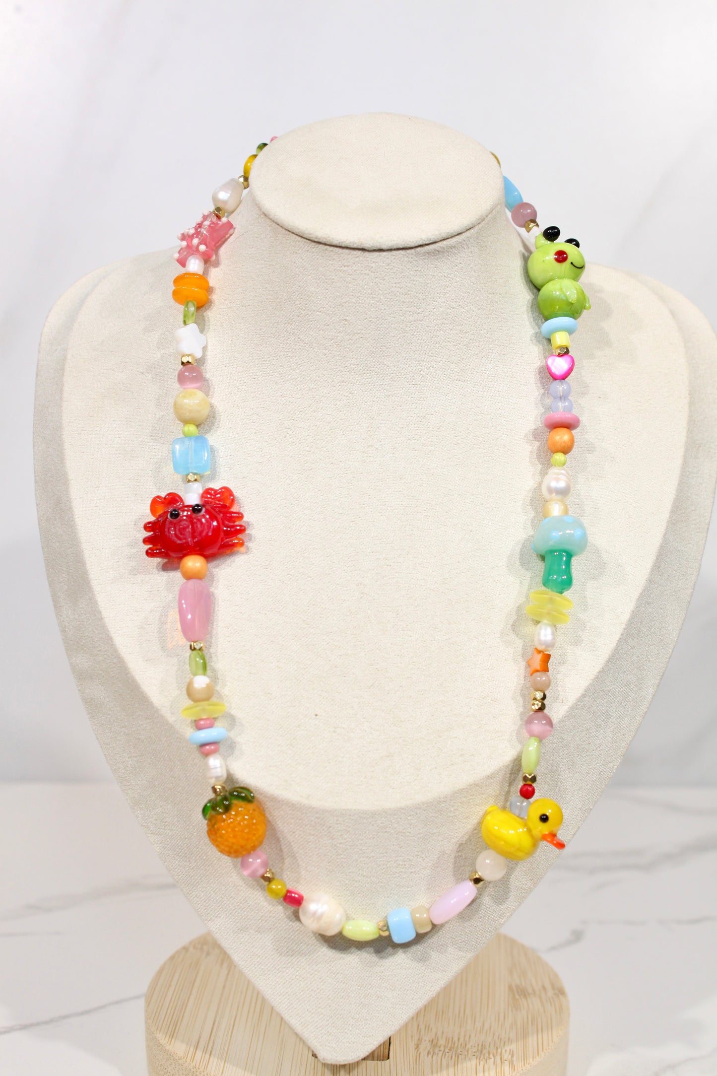 Whimsy Beaded Charm Necklace