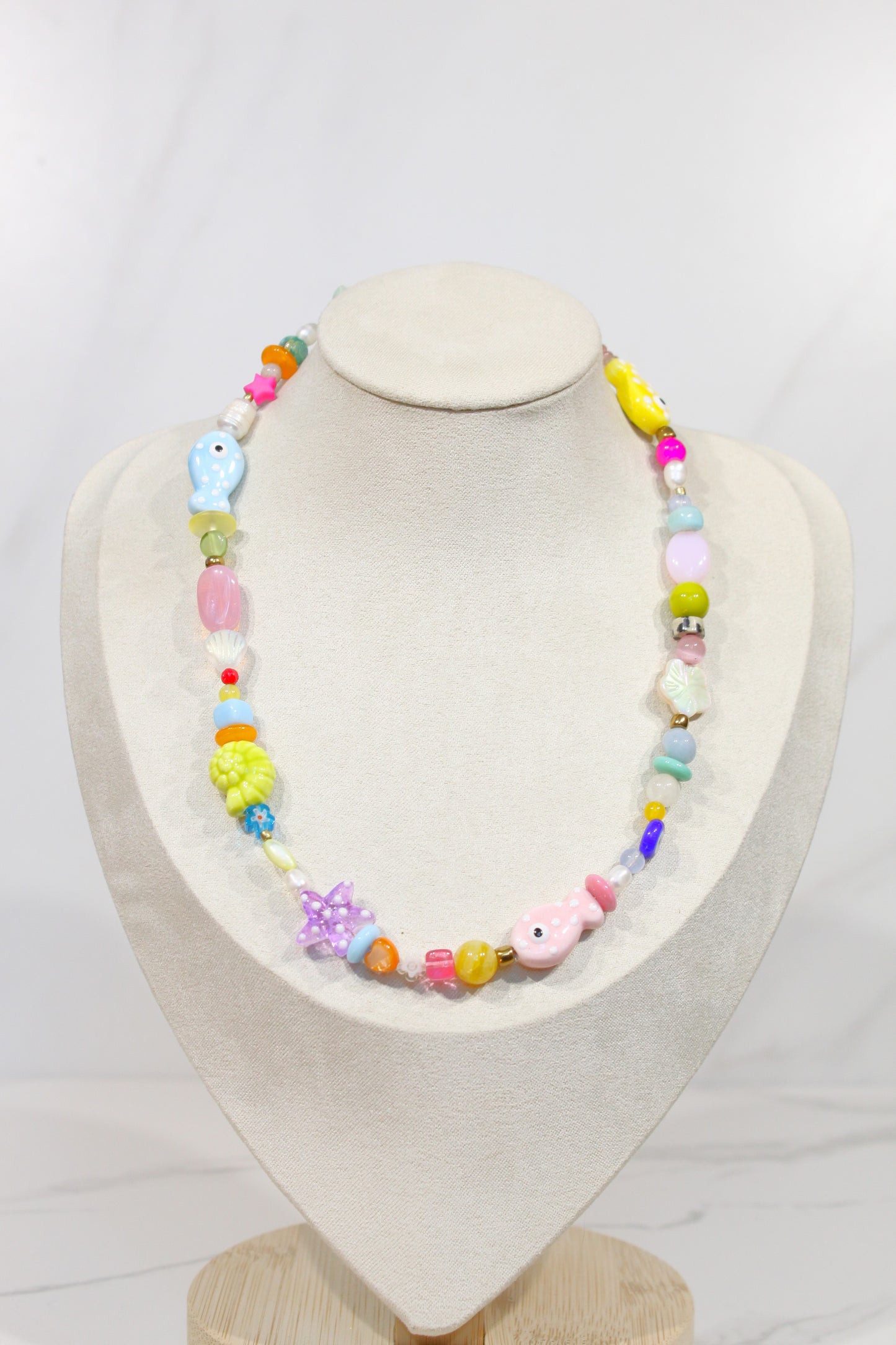 Whimsy Beaded Charm Necklace
