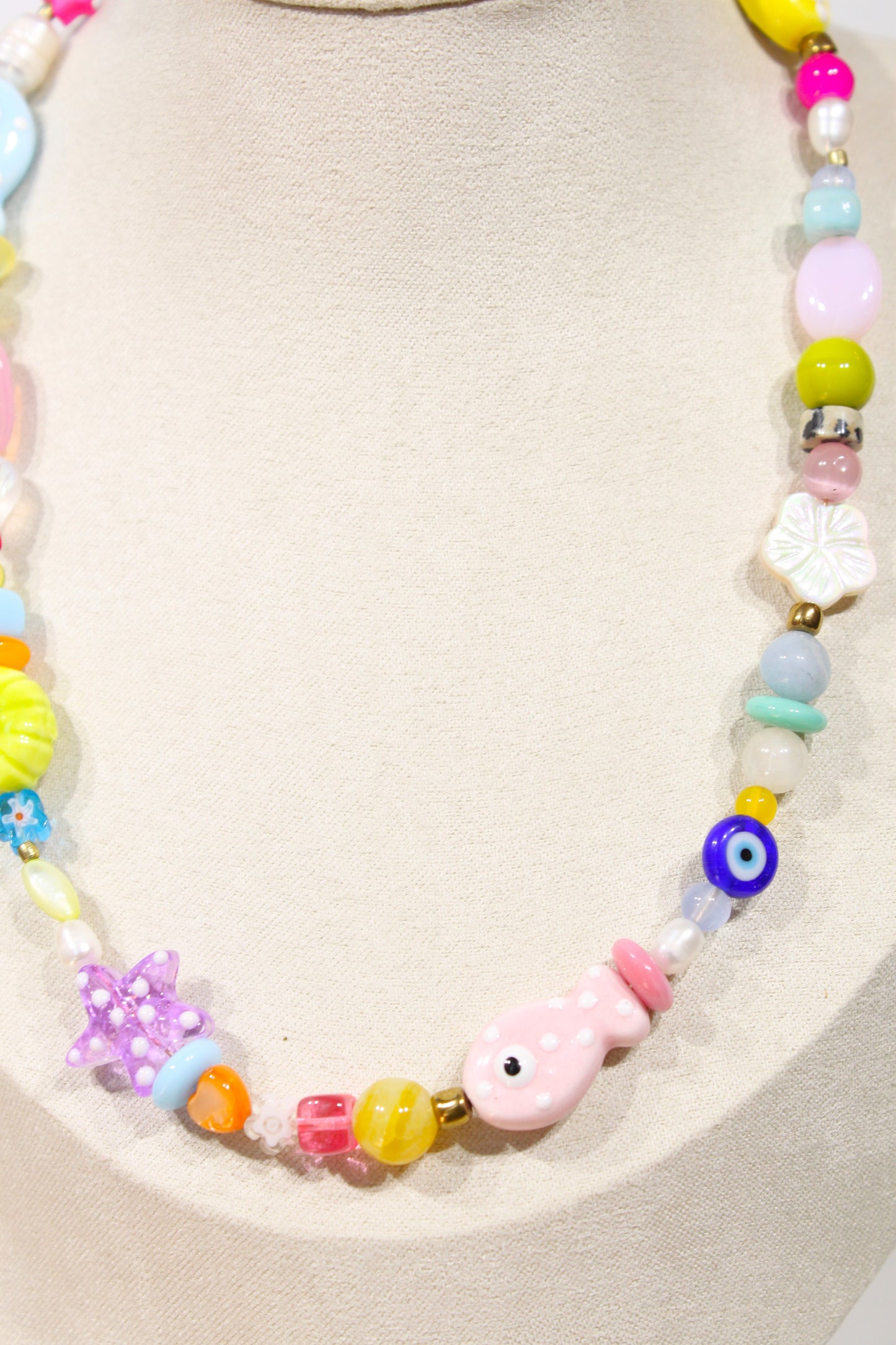 Whimsy Beaded Charm Necklace