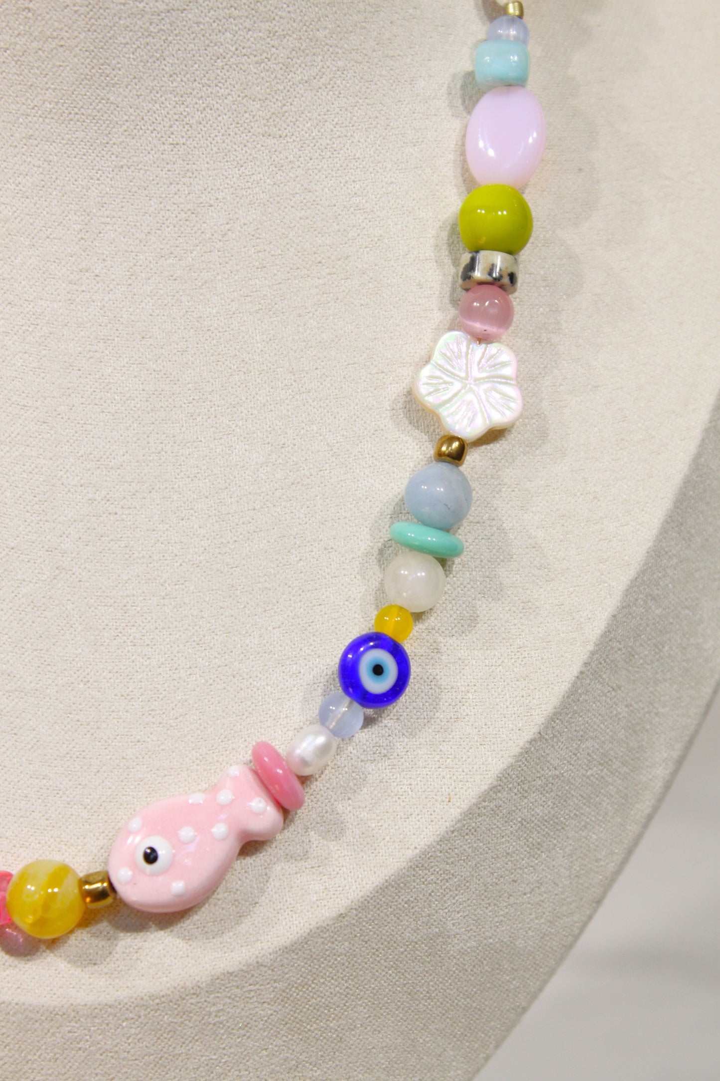 Whimsy Beaded Charm Necklace