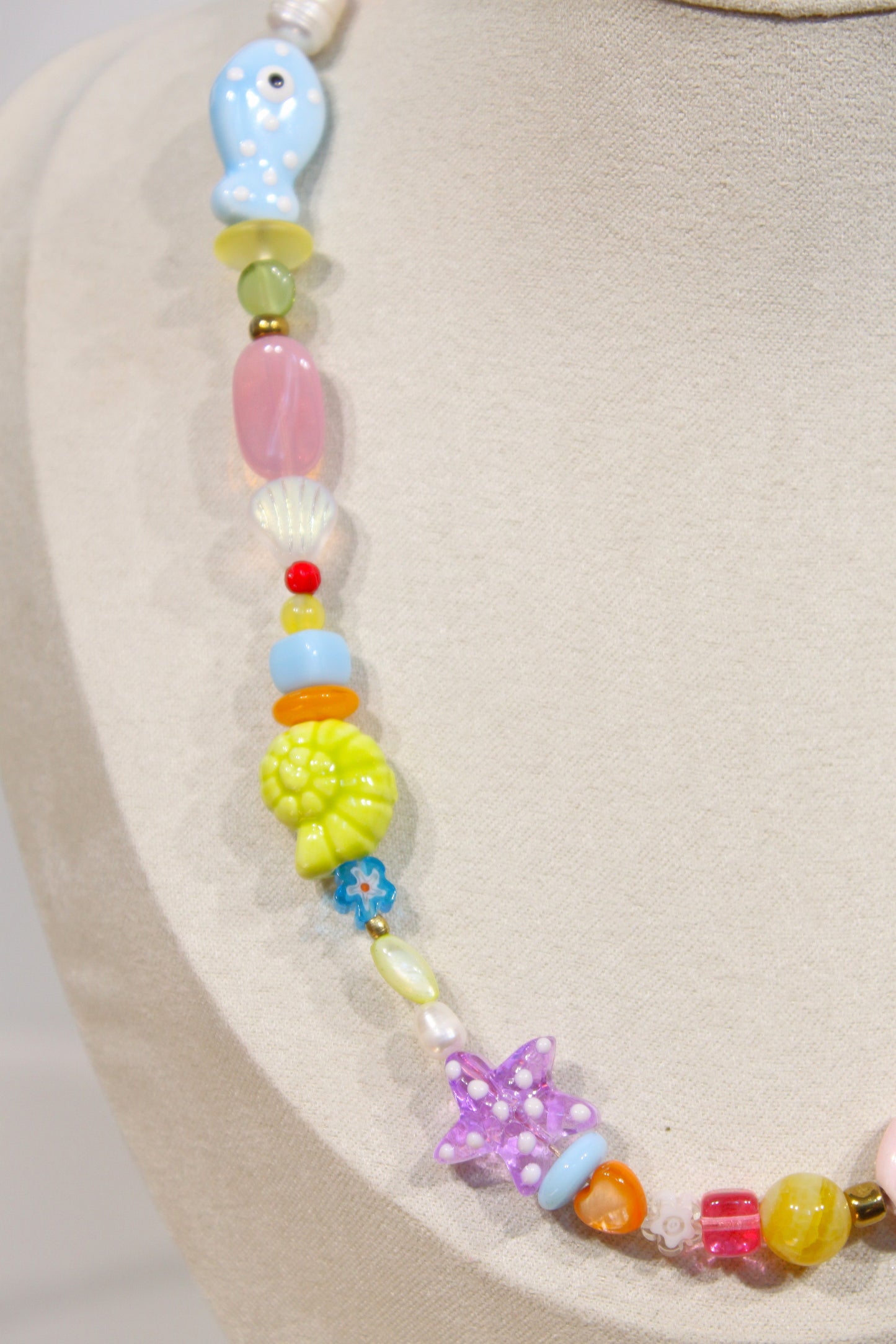 Whimsy Beaded Charm Necklace