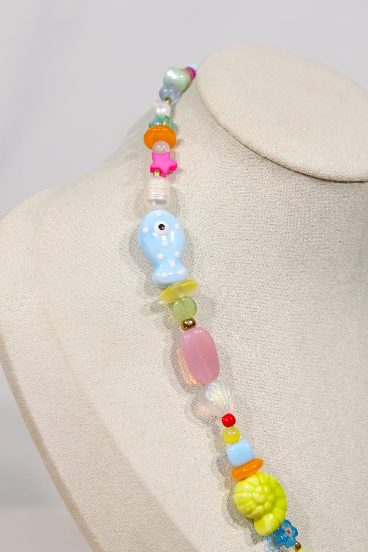 Whimsy Beaded Charm Necklace
