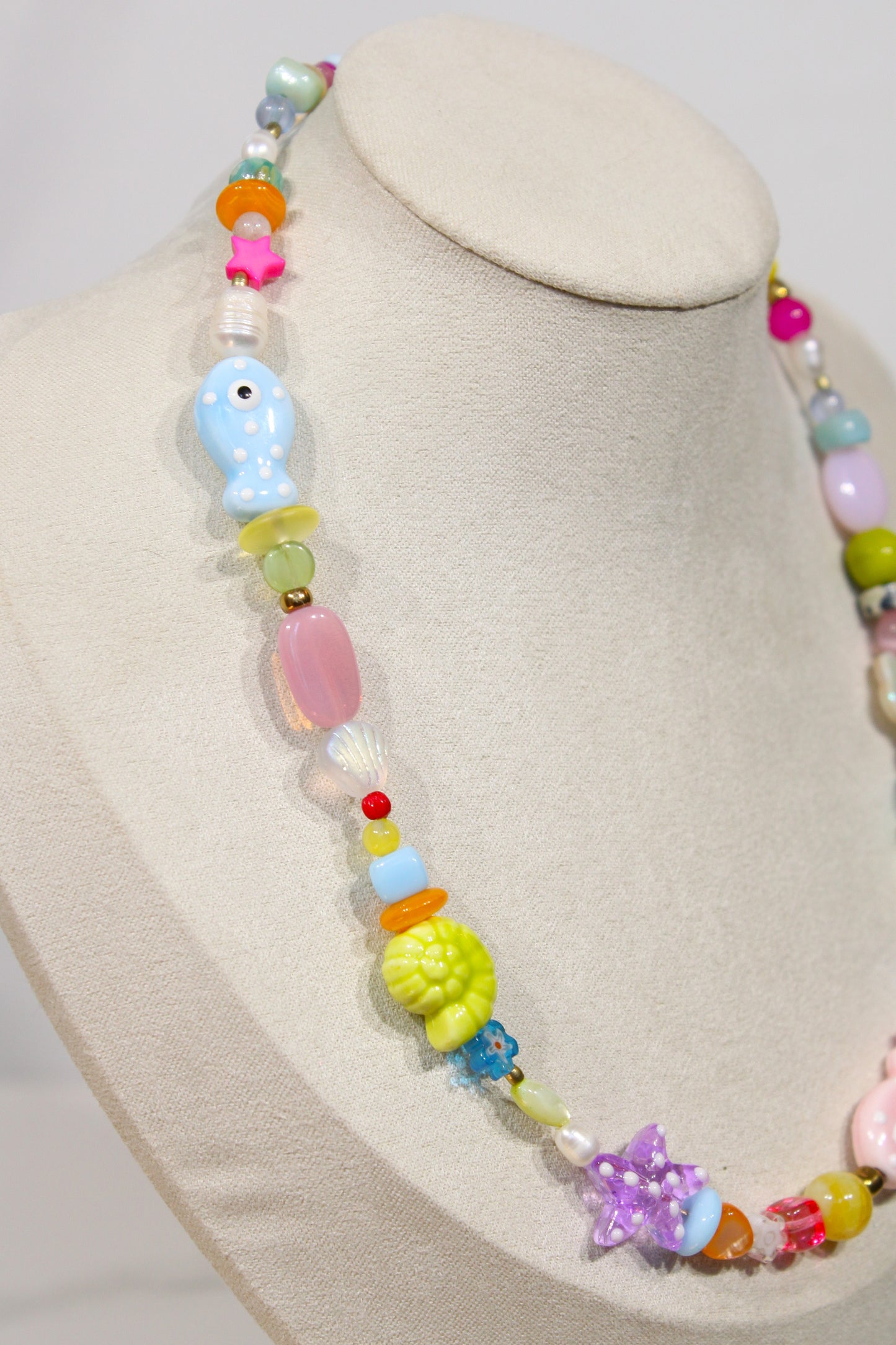 Whimsy Beaded Charm Necklace