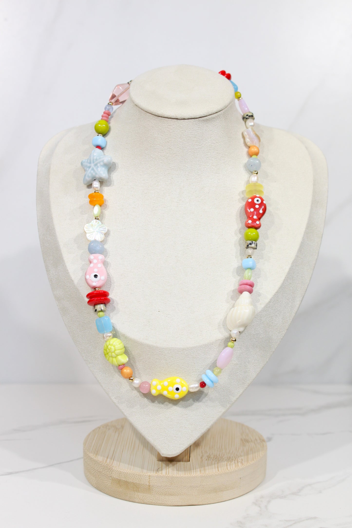 Whimsy Beaded Charm Necklace