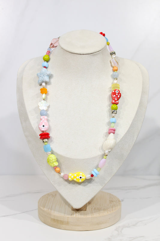 Whimsy Beaded Charm Necklace