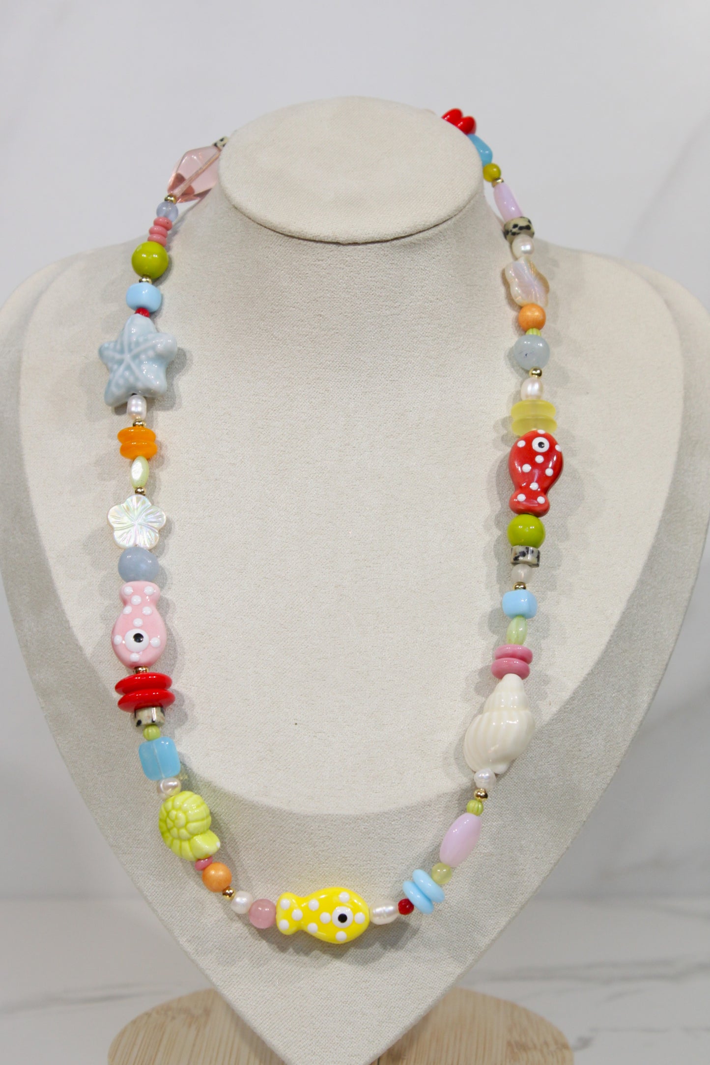 Whimsy Beaded Charm Necklace