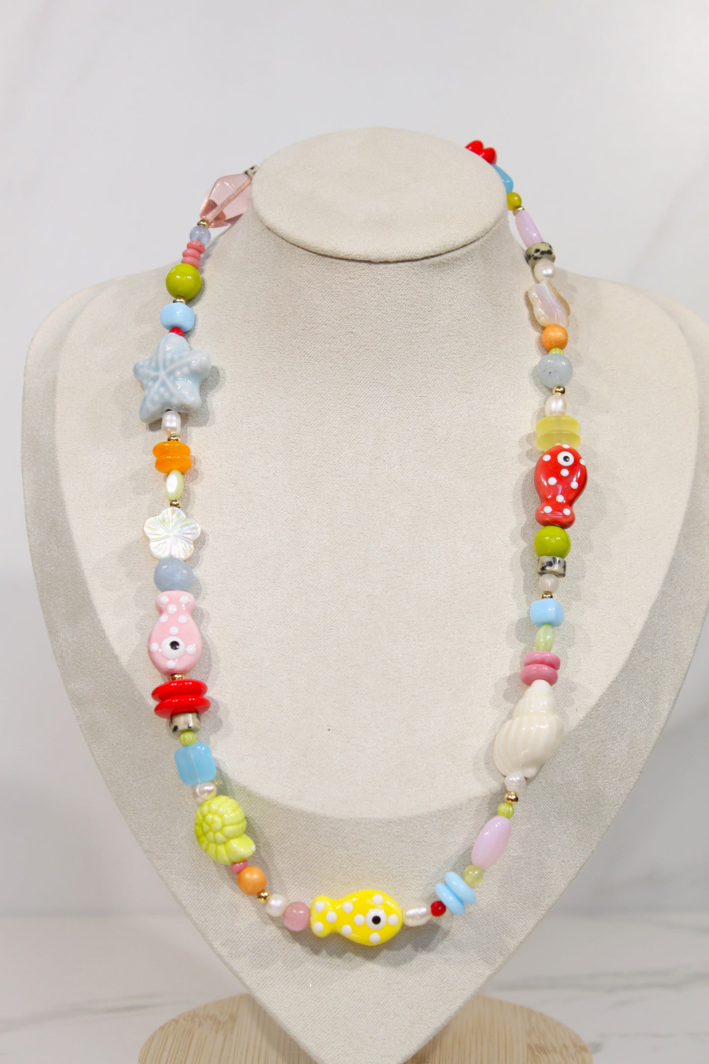 Whimsy Beaded Charm Necklace