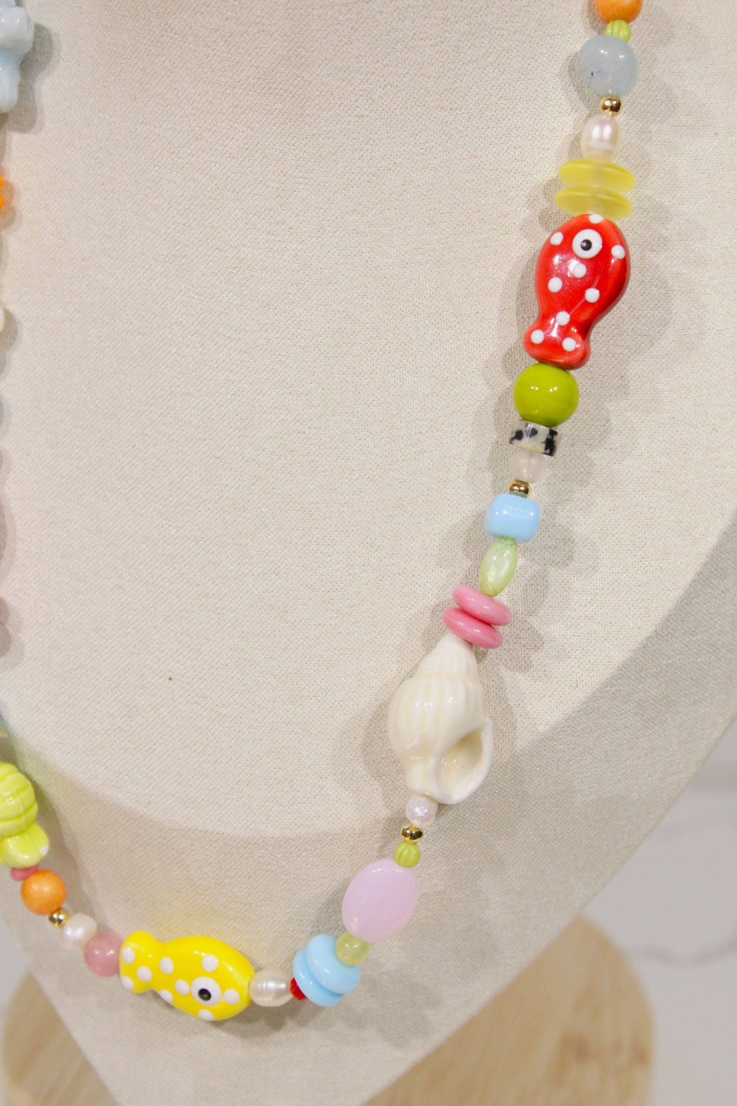 Whimsy Beaded Charm Necklace