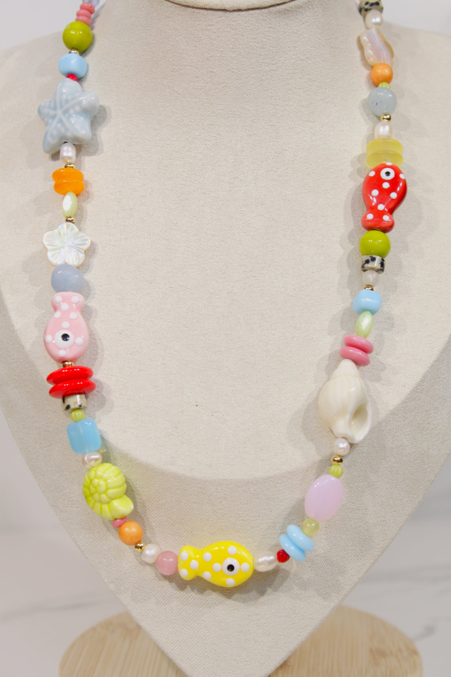 Whimsy Beaded Charm Necklace