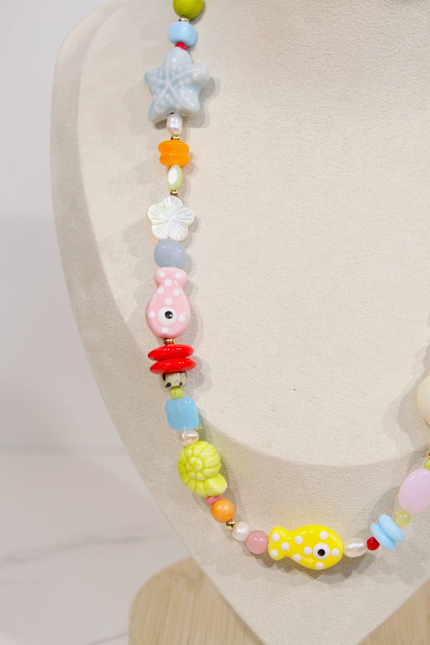 Whimsy Beaded Charm Necklace
