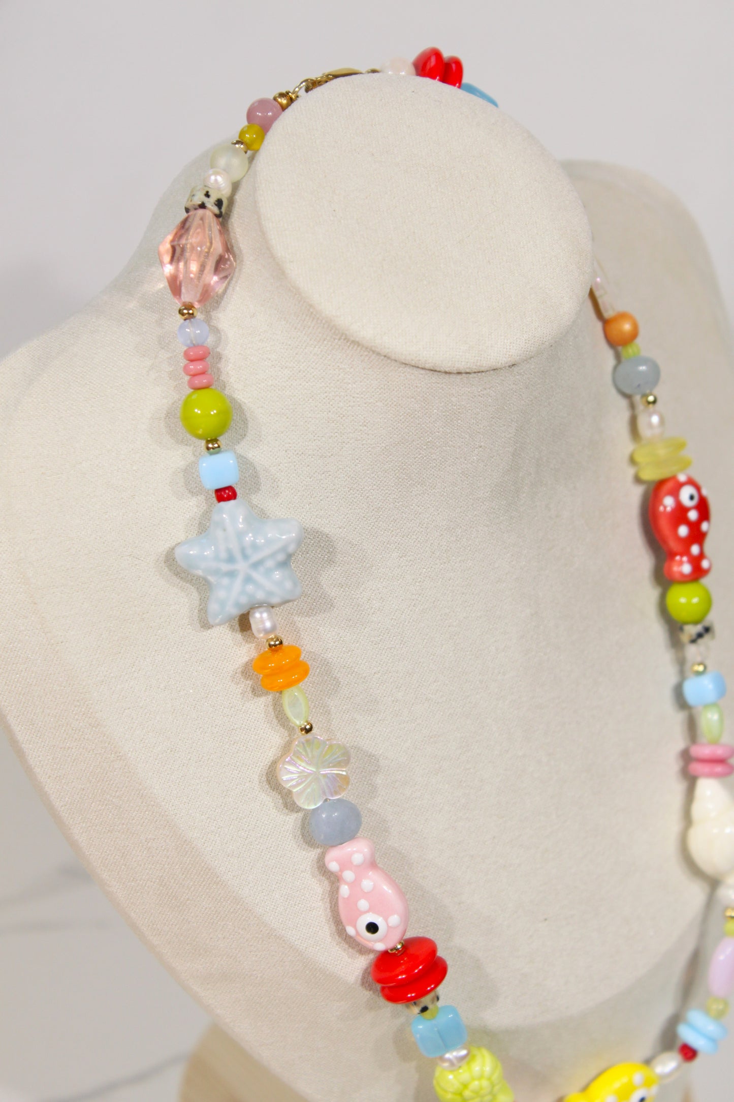 Whimsy Beaded Charm Necklace