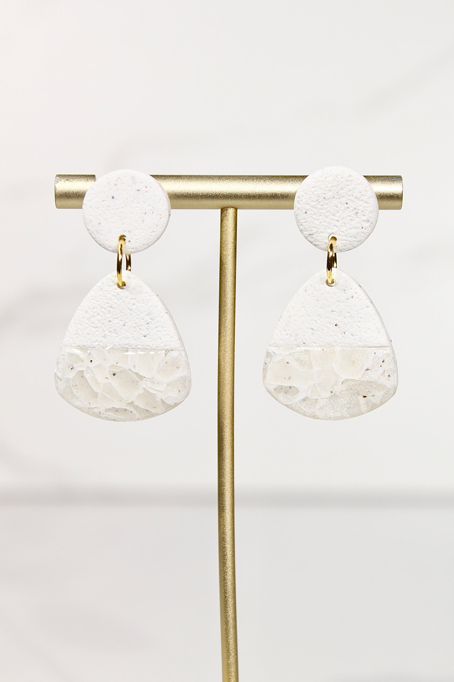 Sorbet Marble Pearl Statement Earrings | Handmade Polymer Clay Earrings